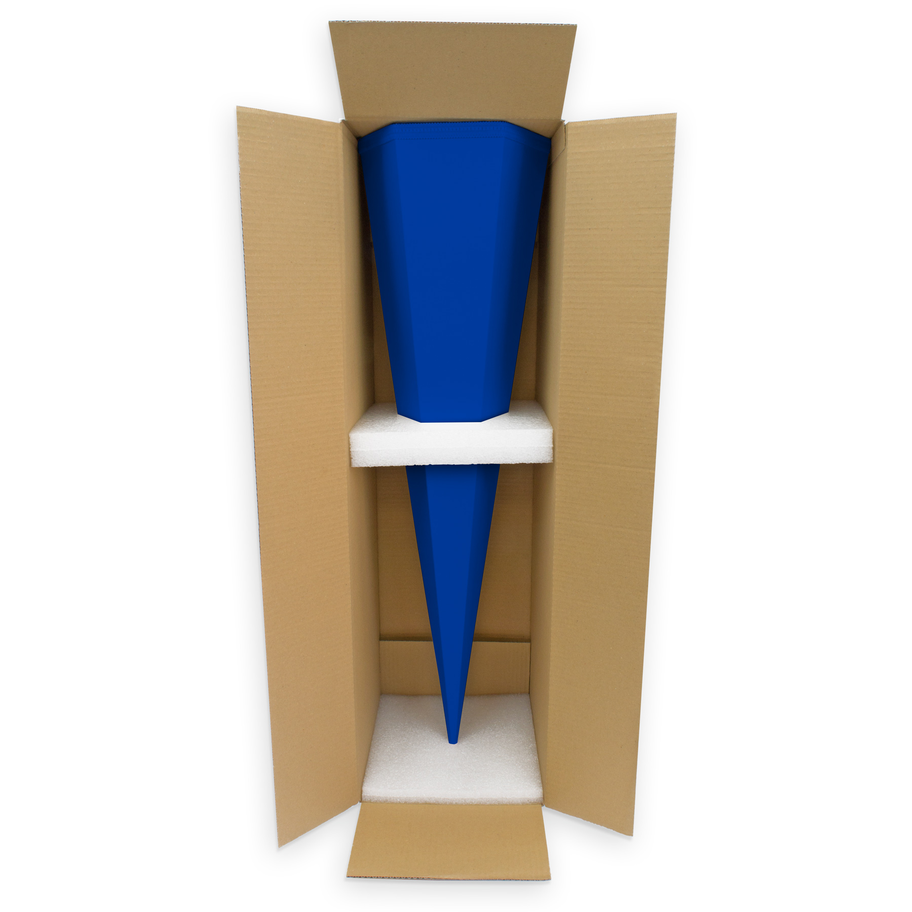 ROTH Bastelschult�te 85cm BLAU ultramarinblau 6eckig