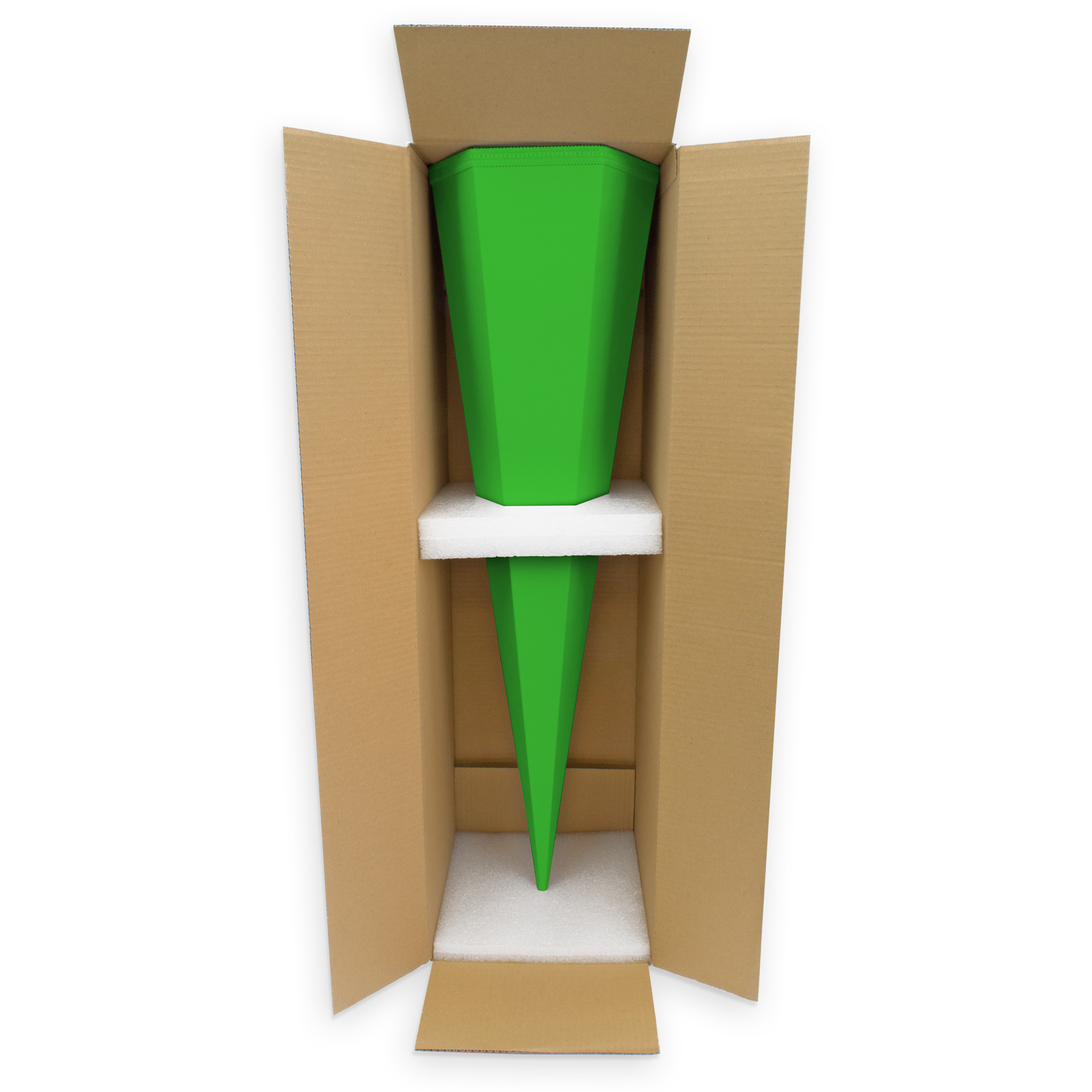 ROTH Bastelschult�te mit Verschluss gr�n 6-eckig 85cm