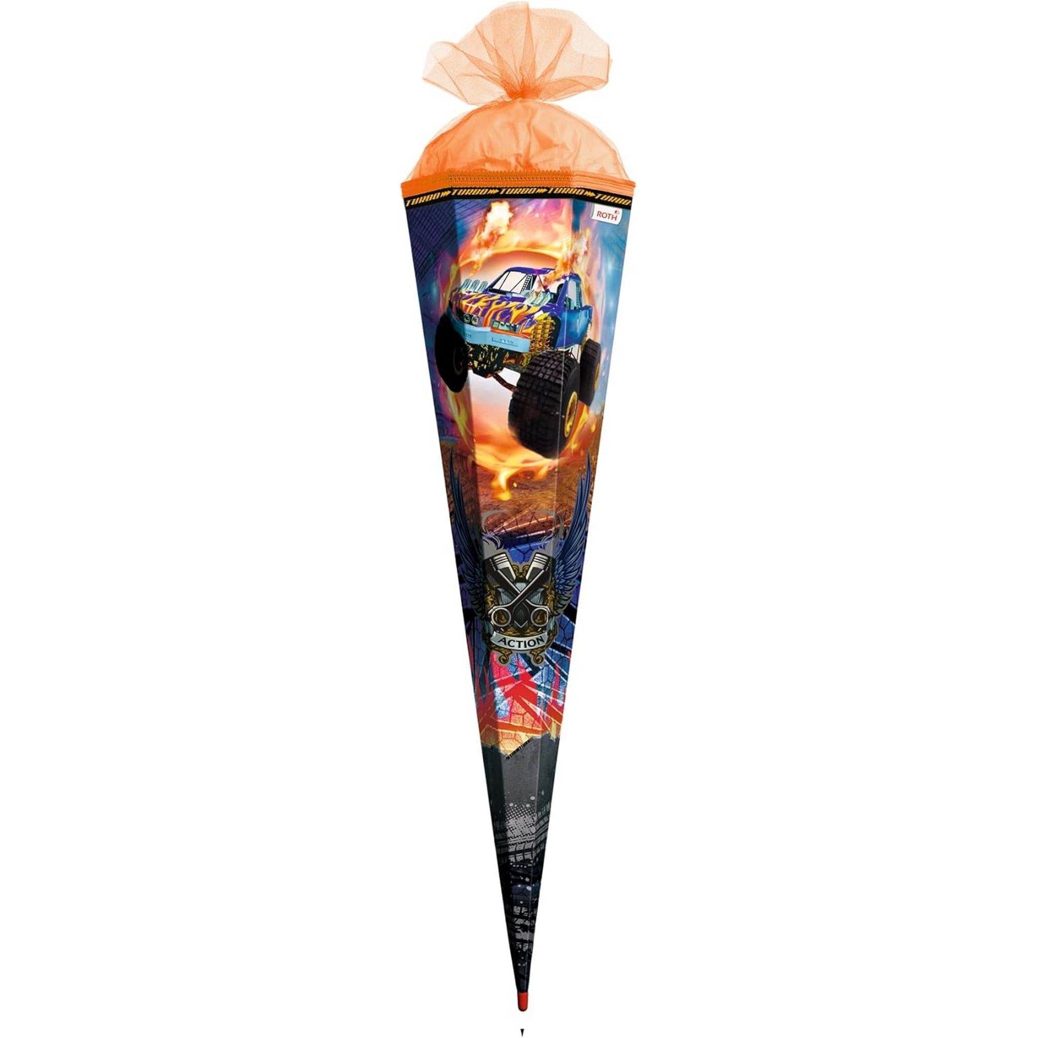 Roth Monstertruck Fire Schult�te 85 cm eckig T�llverschl...