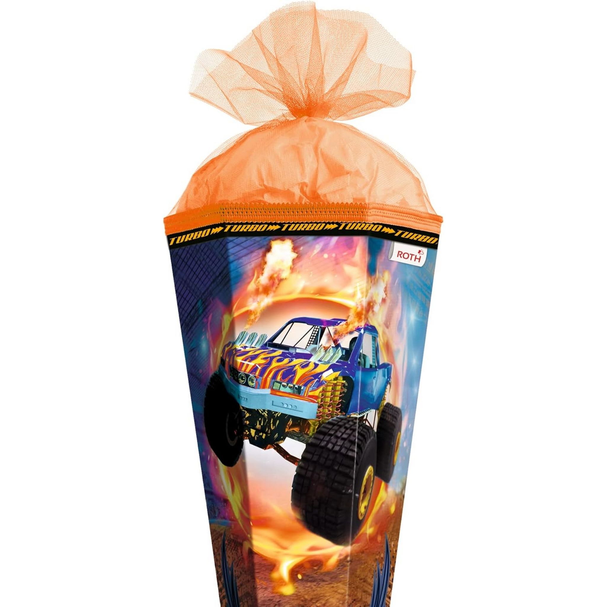 Roth Monstertruck Fire Schult�te 85 cm eckig T�llverschl...