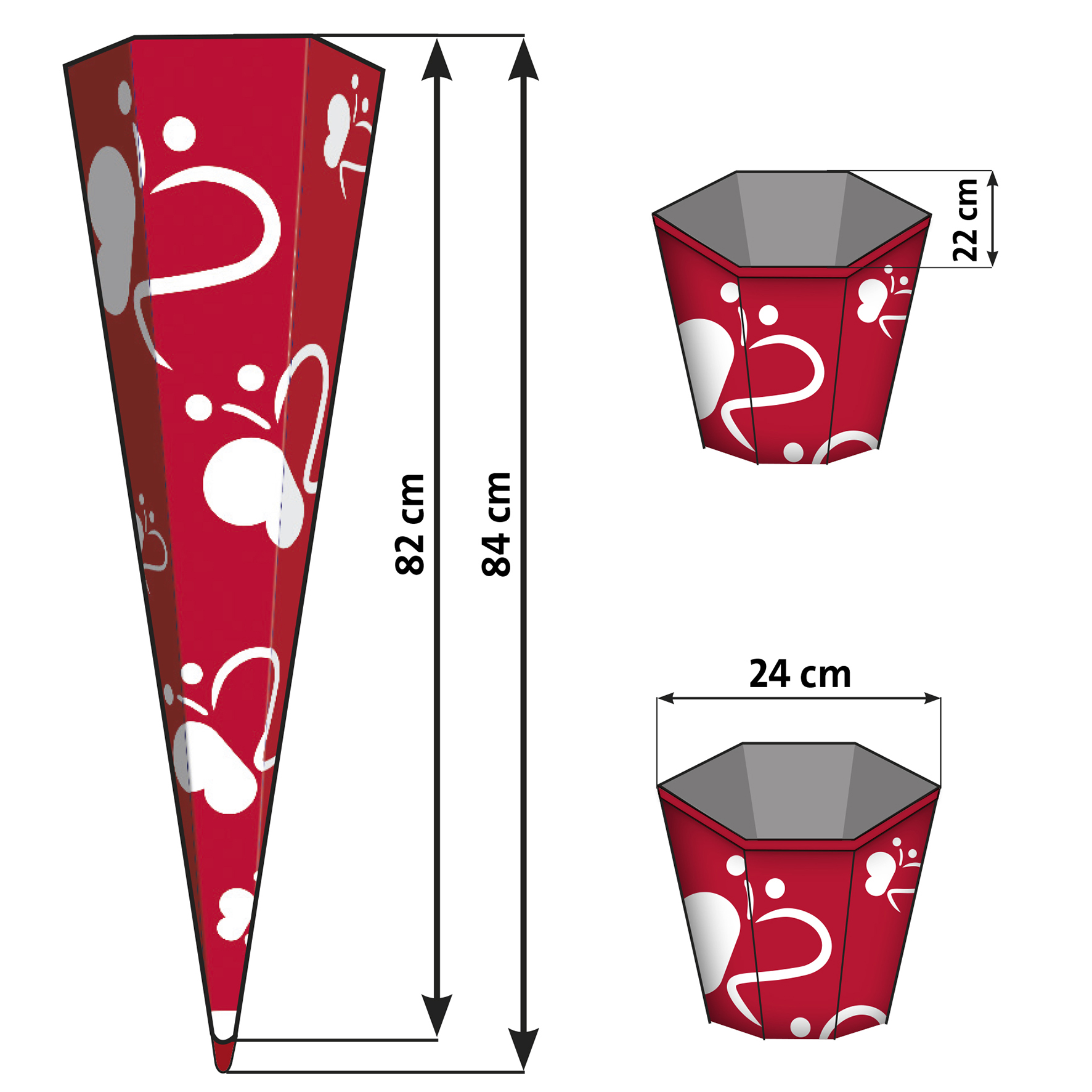 Roth Einhorn Portrait Schult�te 85 cm eckig T�llverschluss
