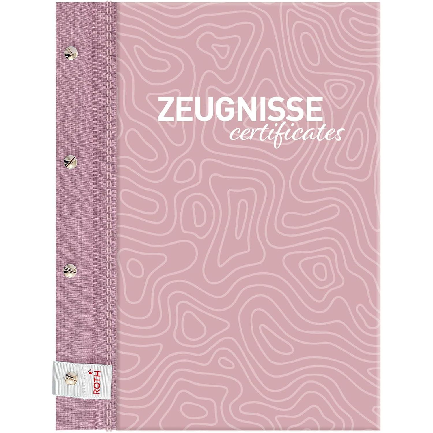 ROTH Zeugnismappe Pattern mit Buchschrauben "Dusty Rose"