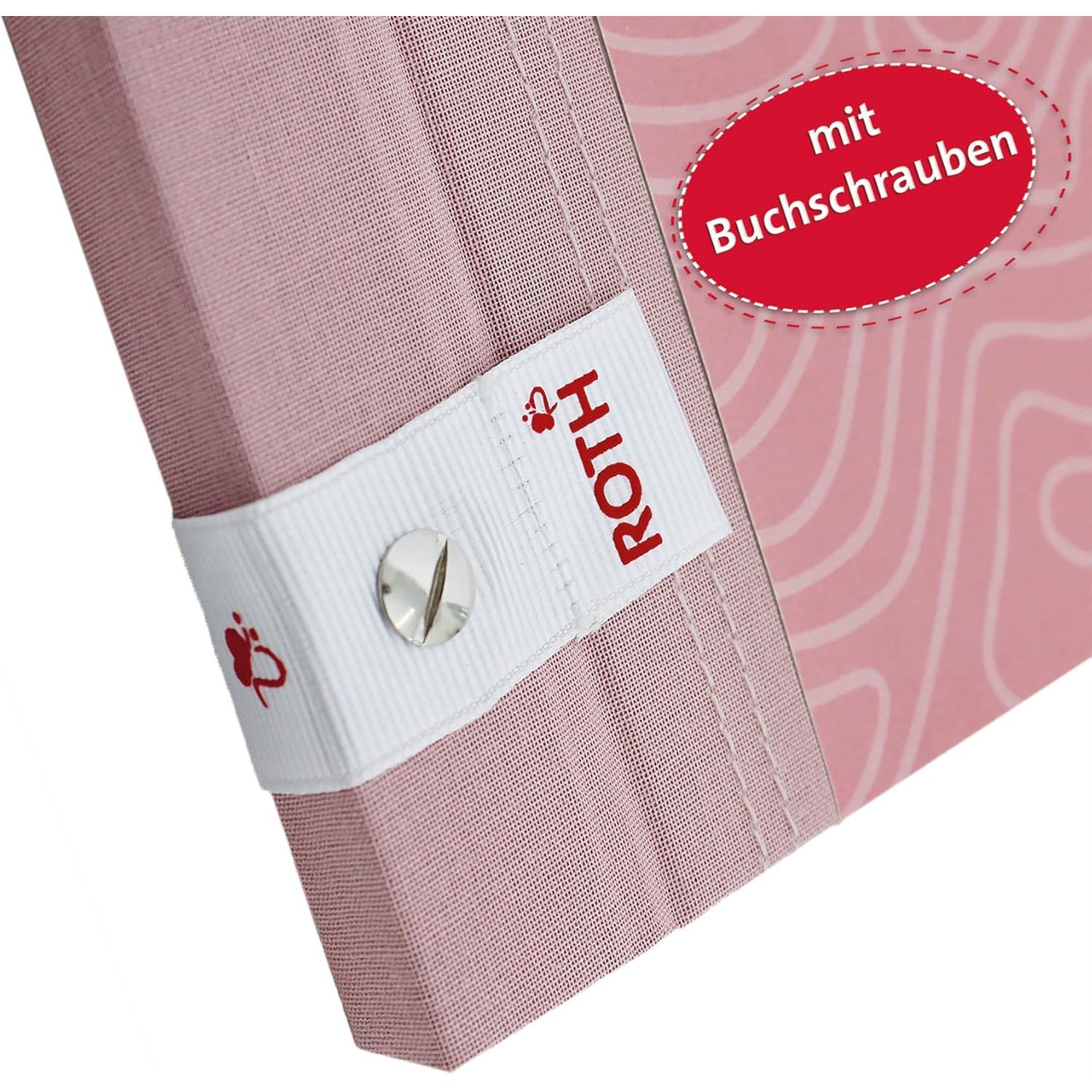 ROTH Zeugnismappe Pattern mit Buchschrauben "Dusty Rose"