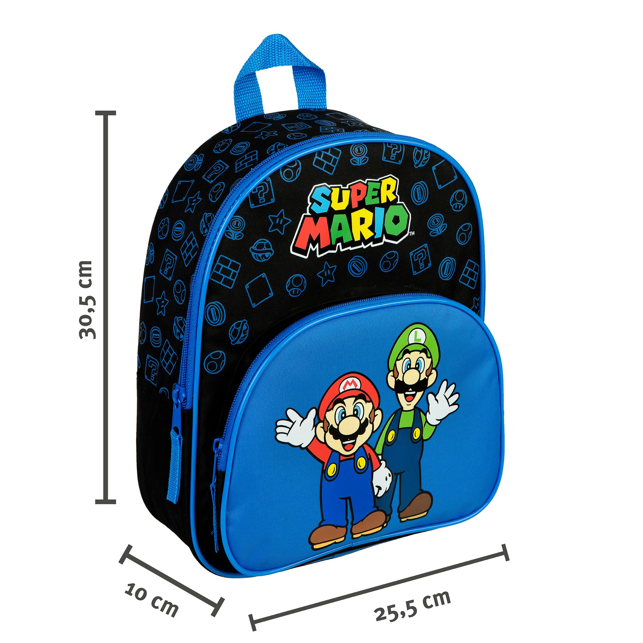 Undercover Super Mario Kindergarten Rucksack mit Vortasche