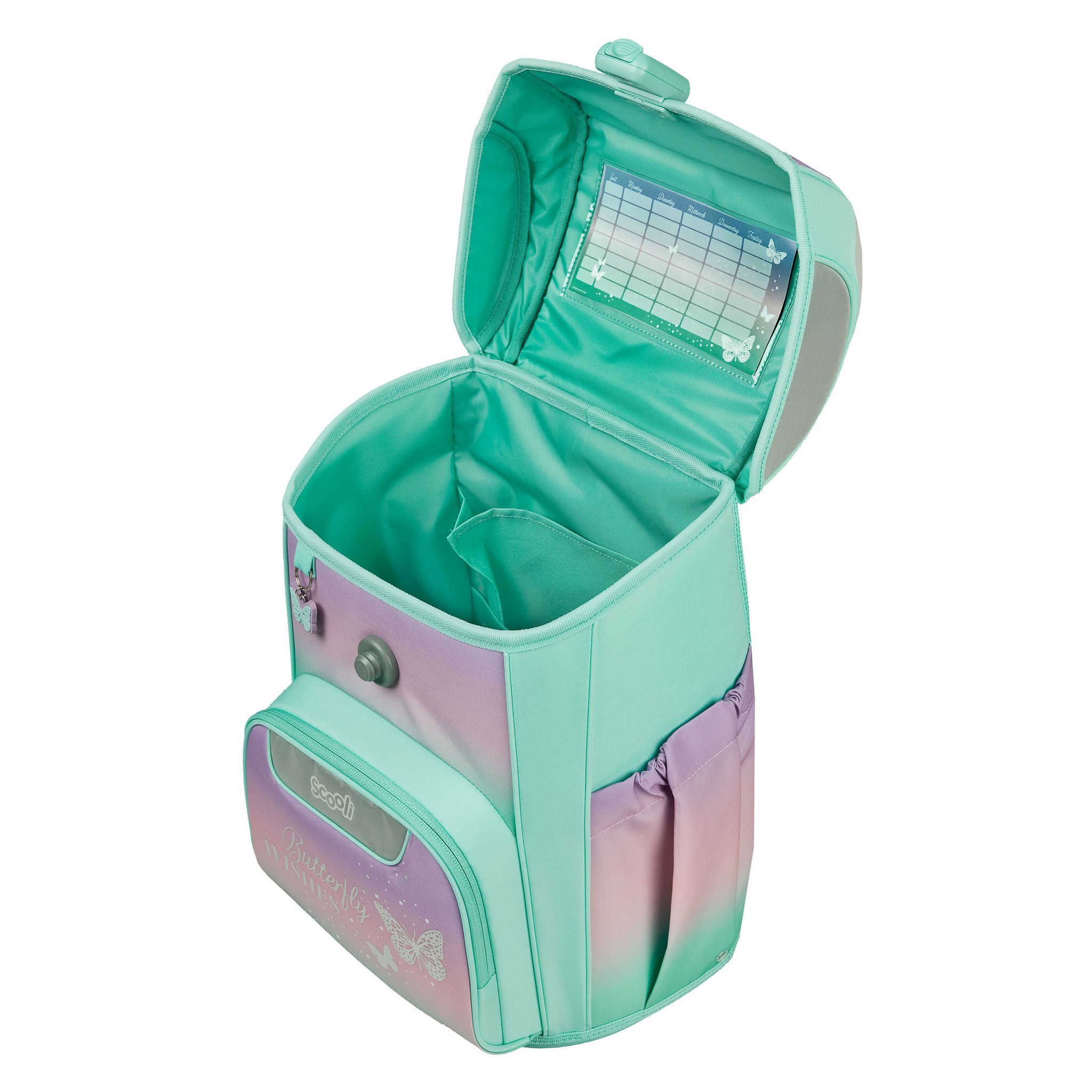 SCOOLI EasyStart Schmetterling Schulranzen Set, 5tlg.