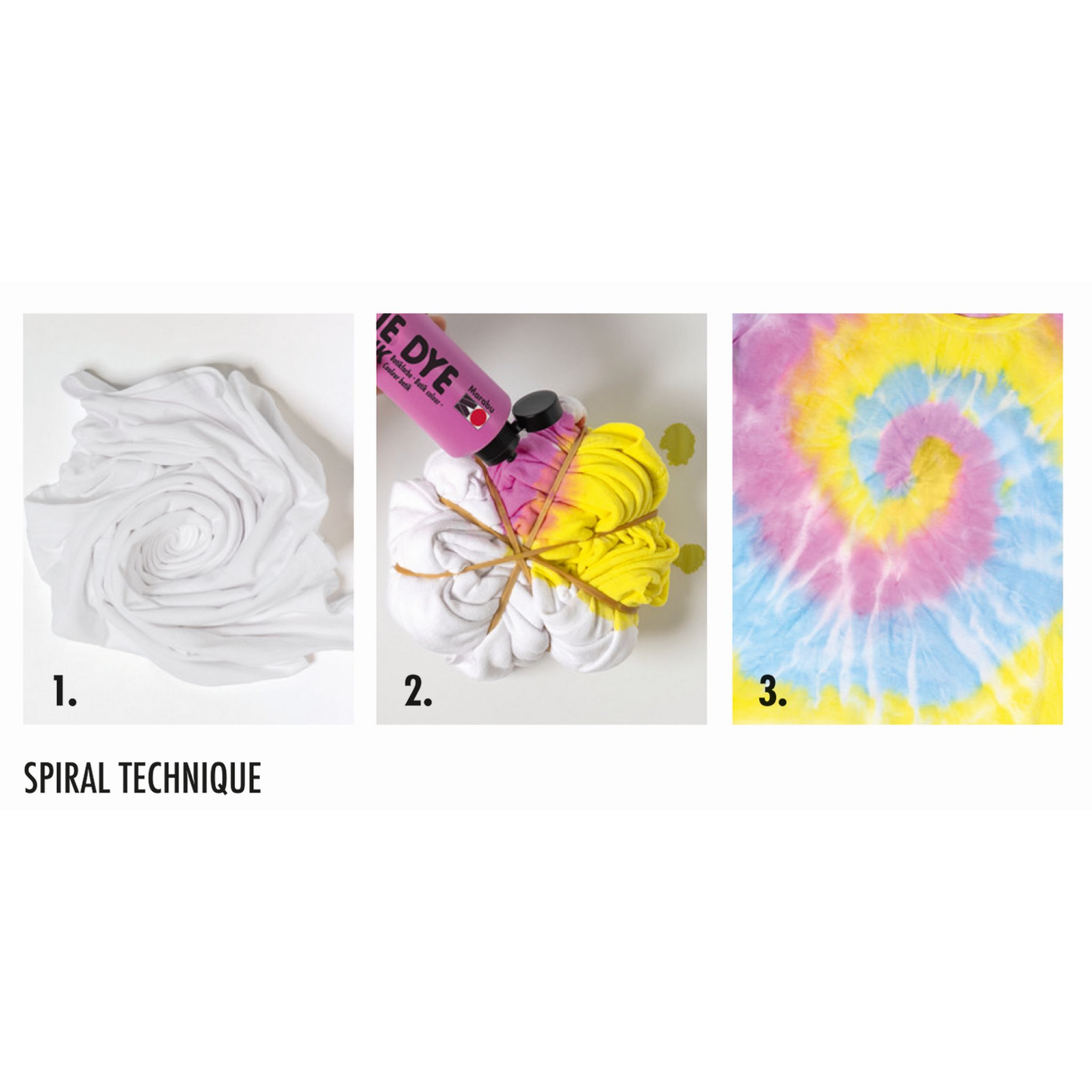 Marabu Tie Dye Ink Set 3 x 80 ml Pastel