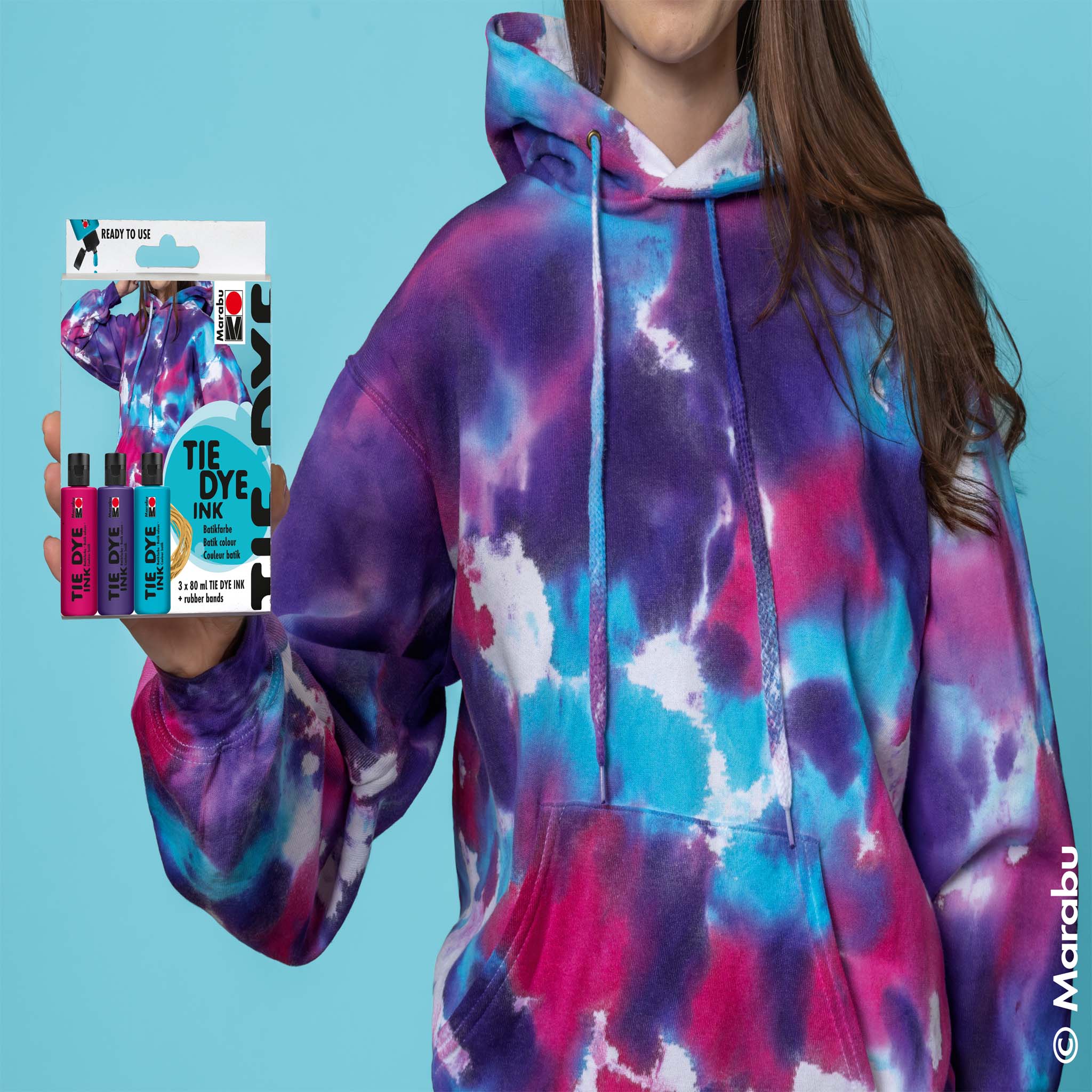 Marabu Tie Dye Ink Set 3 x 80 ml Trend