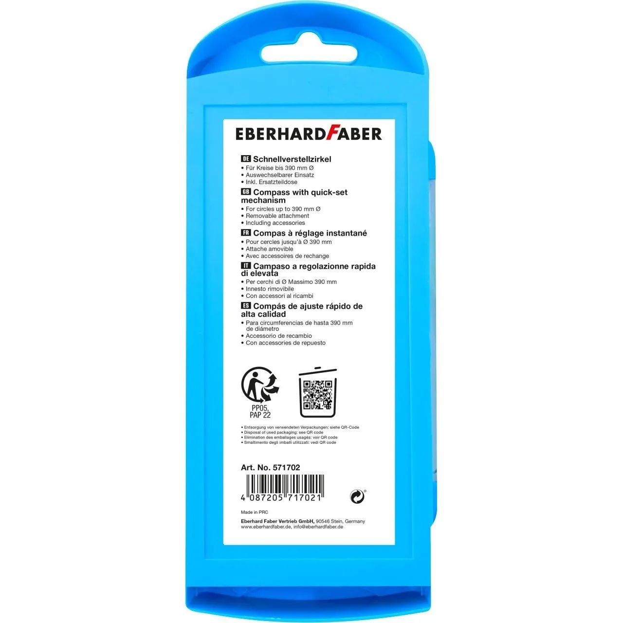 Eberhard Faber Schnellverstellzirkel neon blau