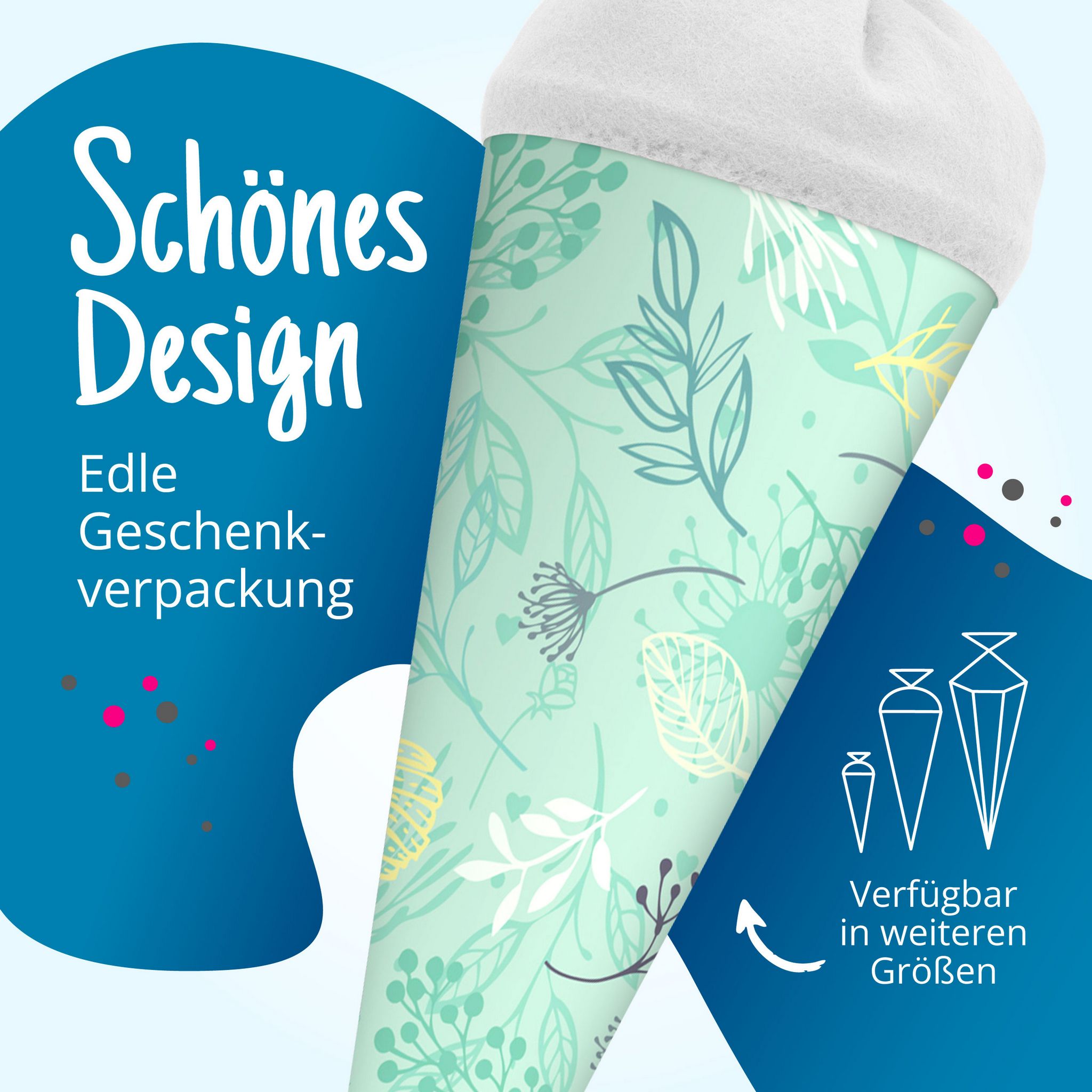 itenga Geschwister Schult�te 35cm Pflanzenmuster Geschen...