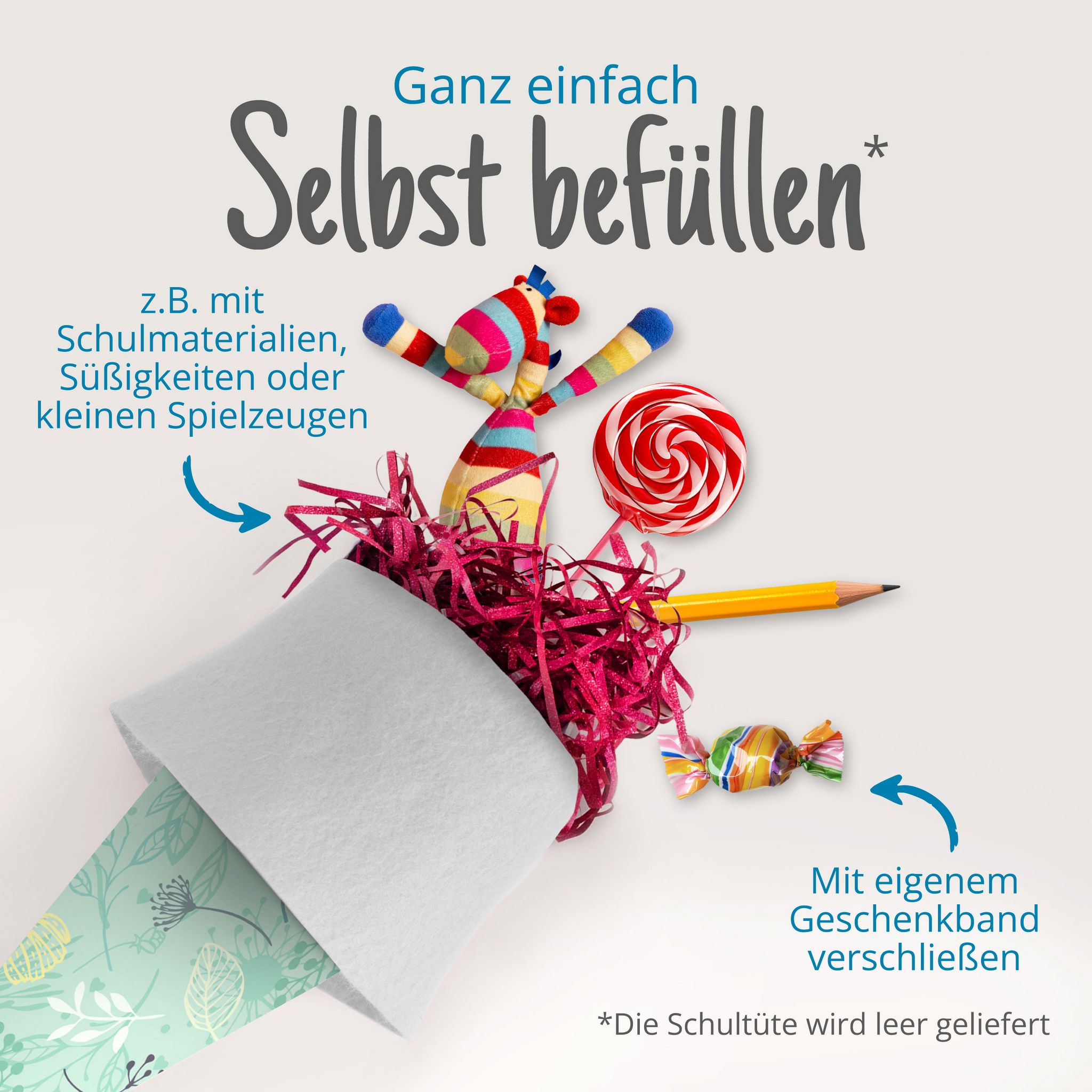 itenga Geschwister Schult�te 35cm Pflanzenmuster Geschen...