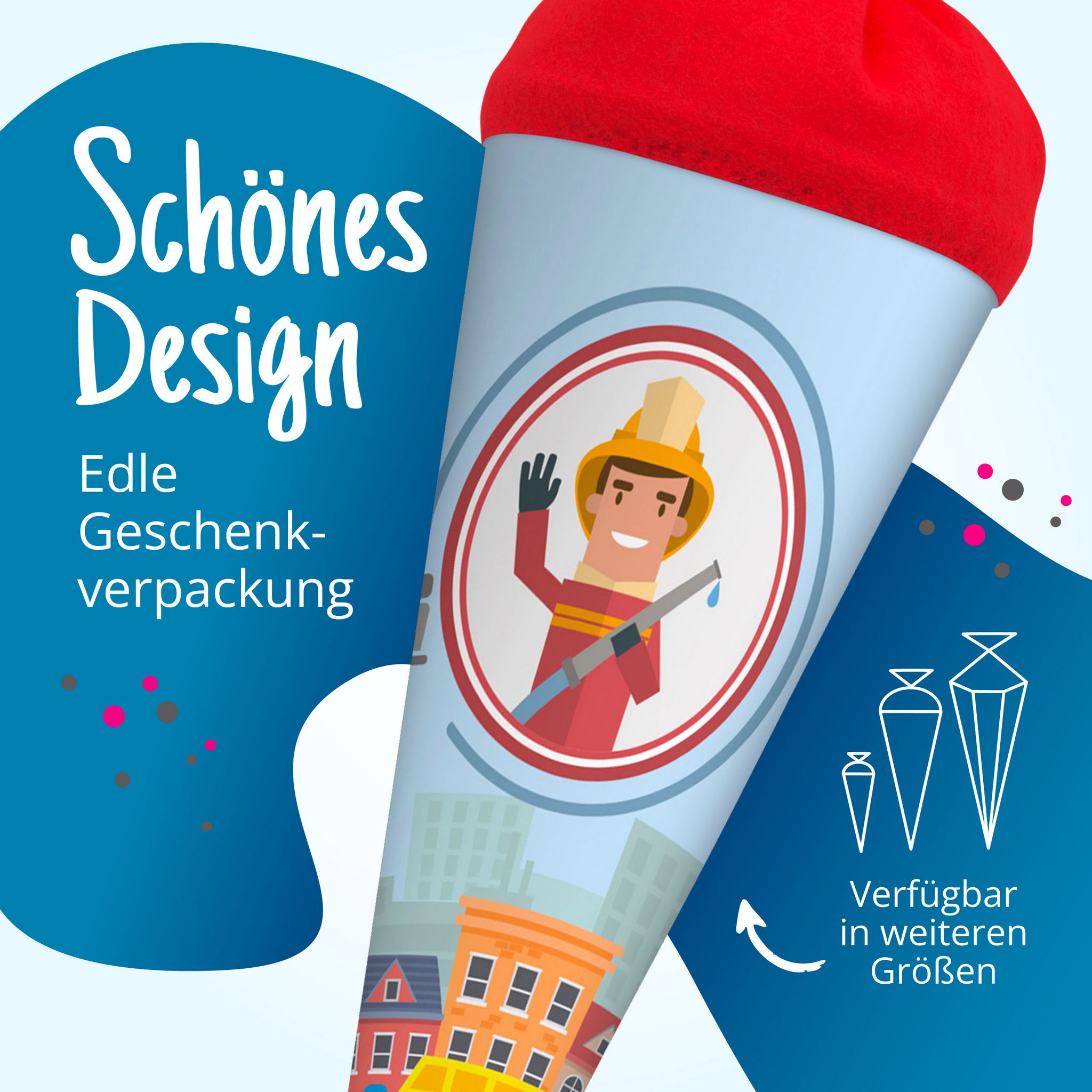 itenga Geschwister Schult�te 35cm Feuerwehr Geschenkverp...