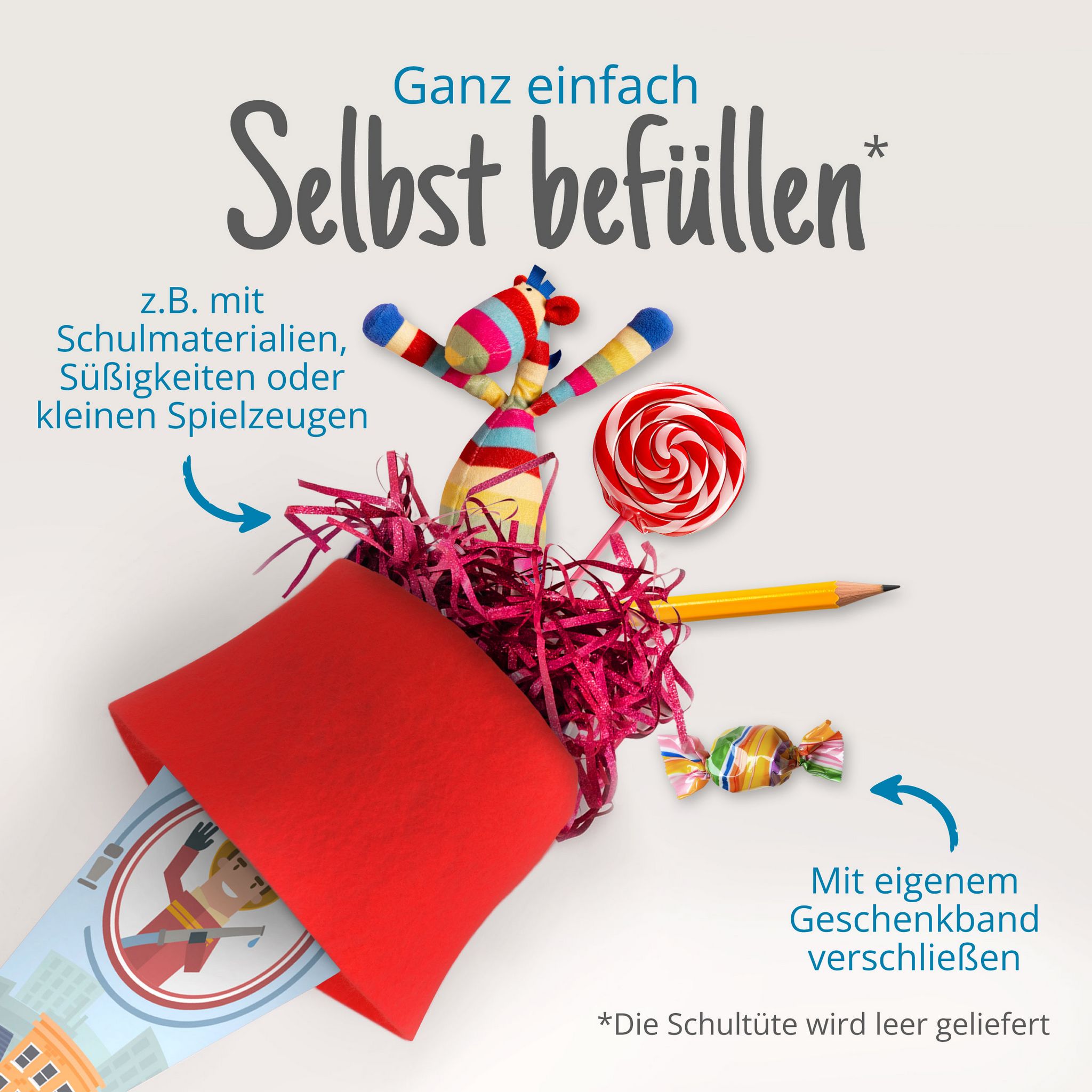 itenga Geschwister Schult�te 35cm Feuerwehr Geschenkverp...