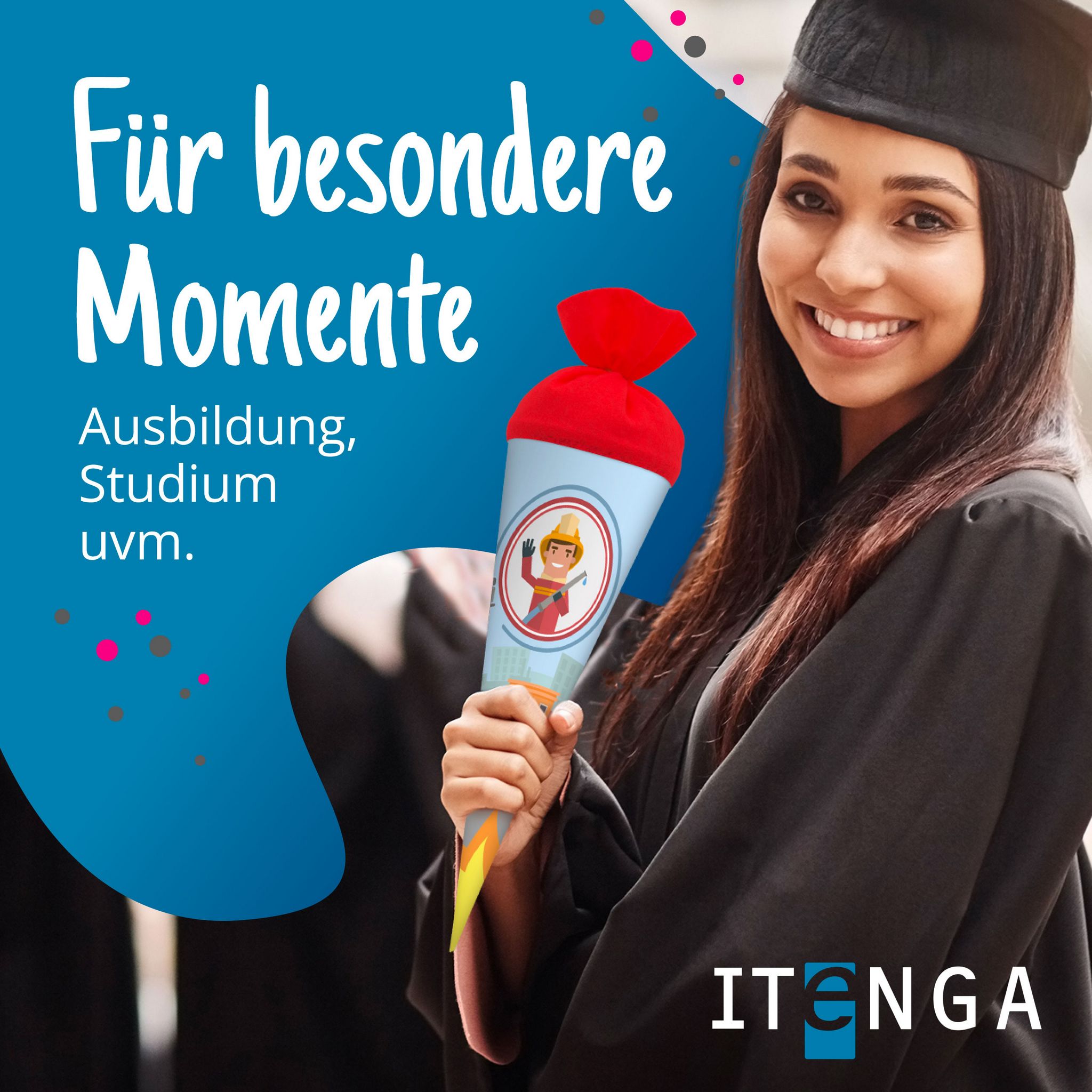 itenga Geschwister Schult�te 35cm Feuerwehr Geschenkverp...