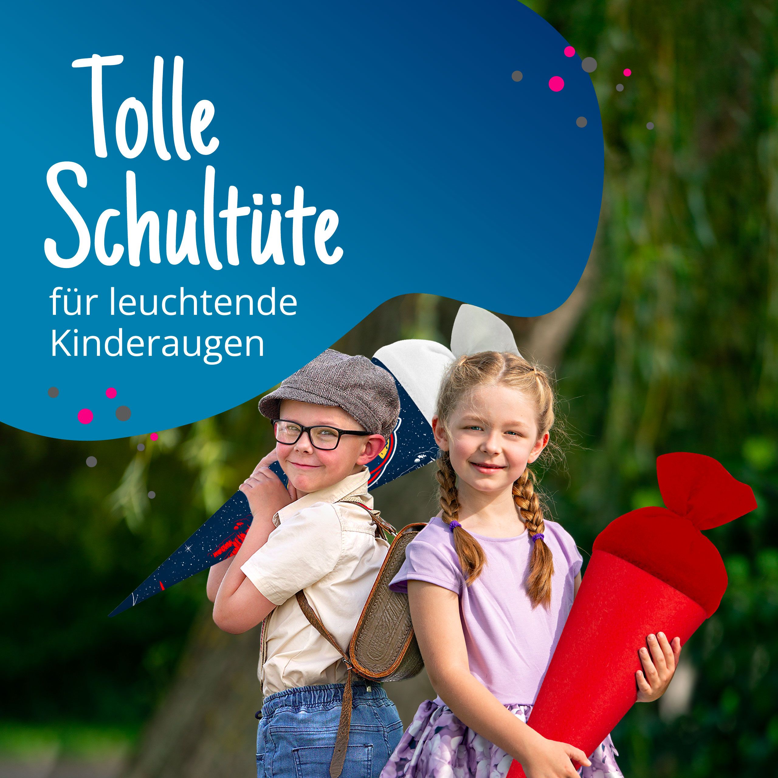itenga Bastelschult�te 70cm rund mit Filzverschluss ROT