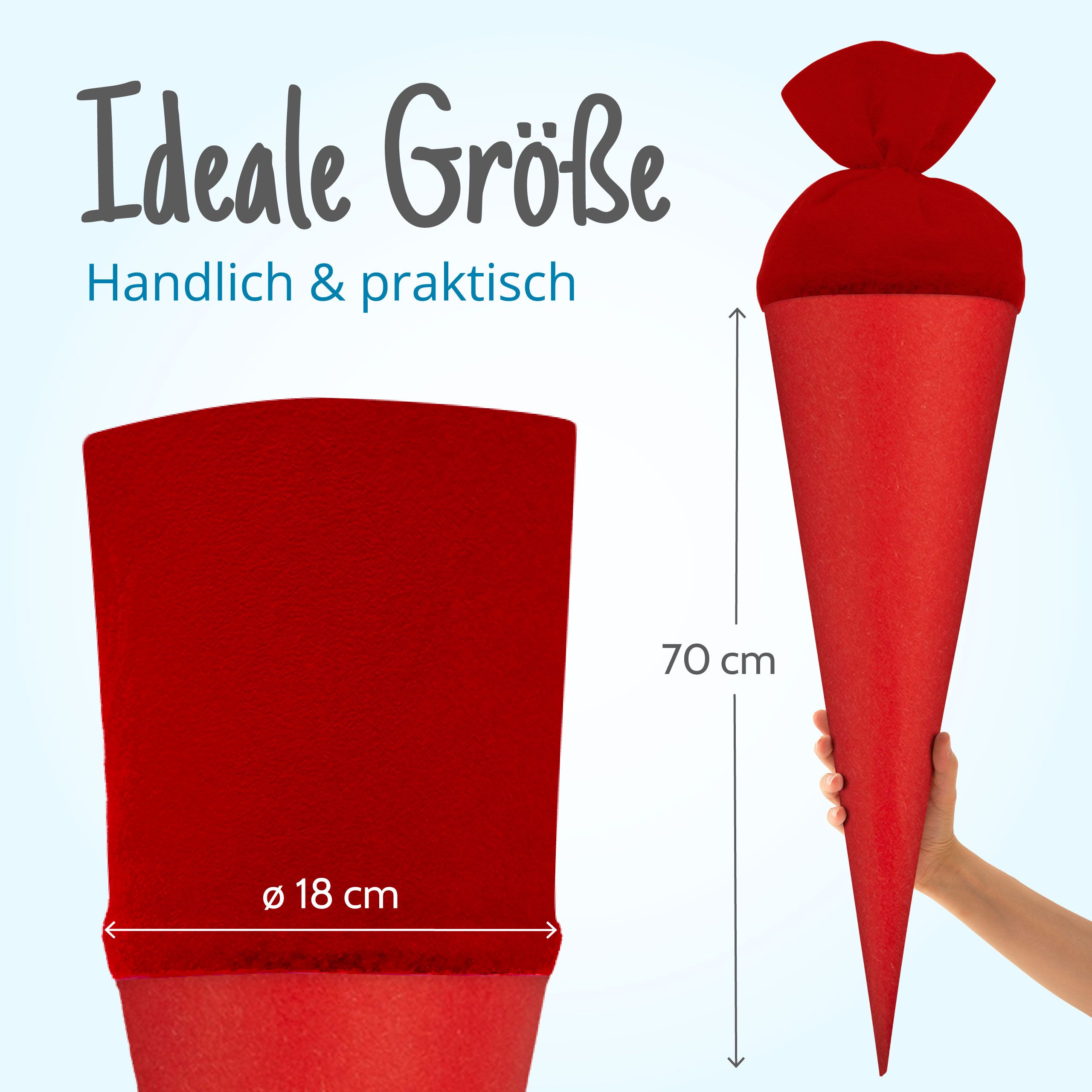 itenga Bastelschult�te 70cm rund mit Filzverschluss ROT