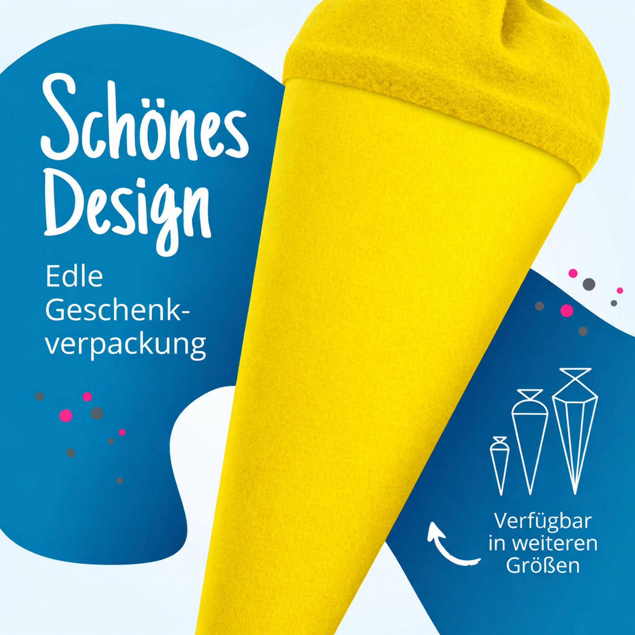itenga Bastelschult�te 70cm rund mit Filzverschluss GELB