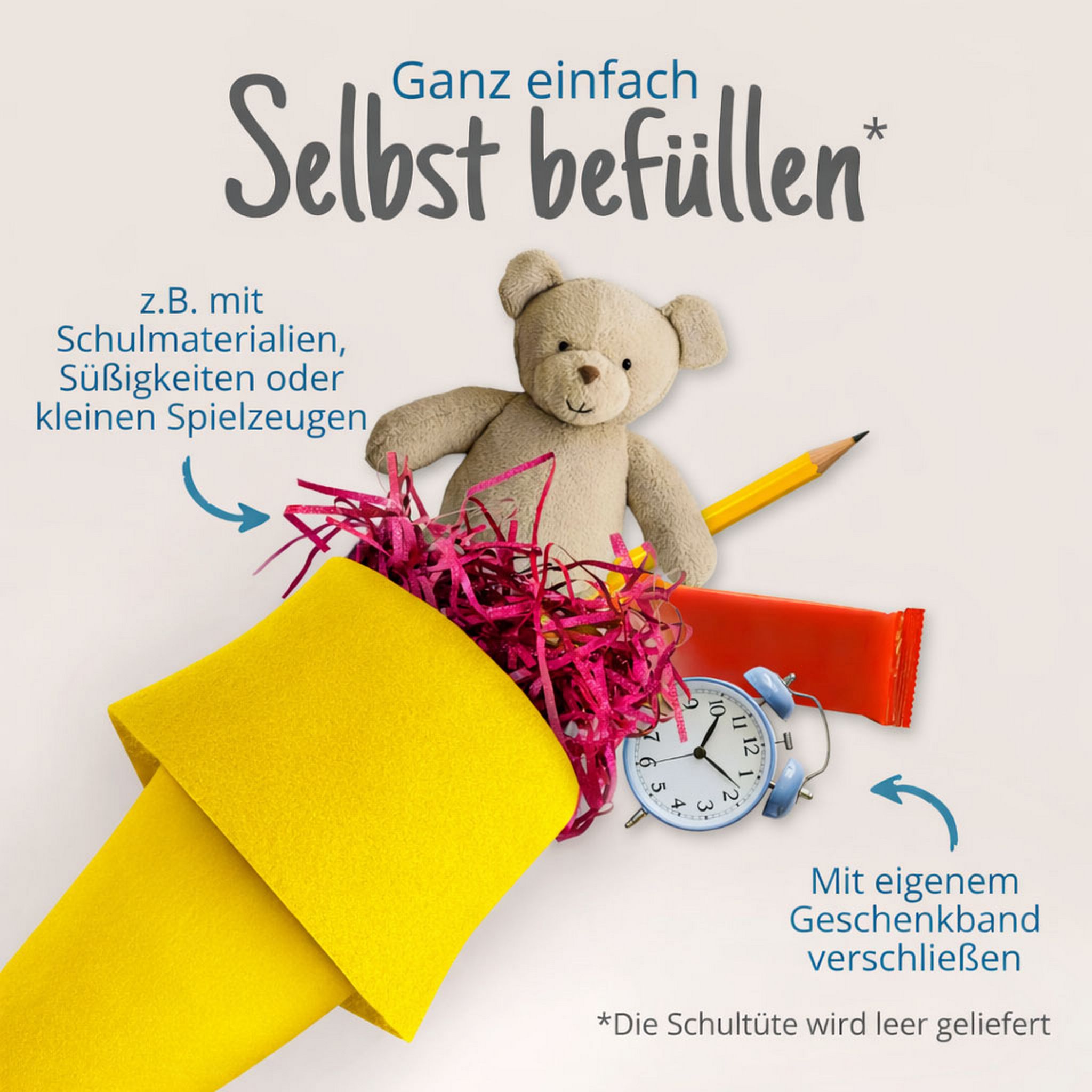 itenga Bastelschult�te 70cm rund mit Filzverschluss GELB