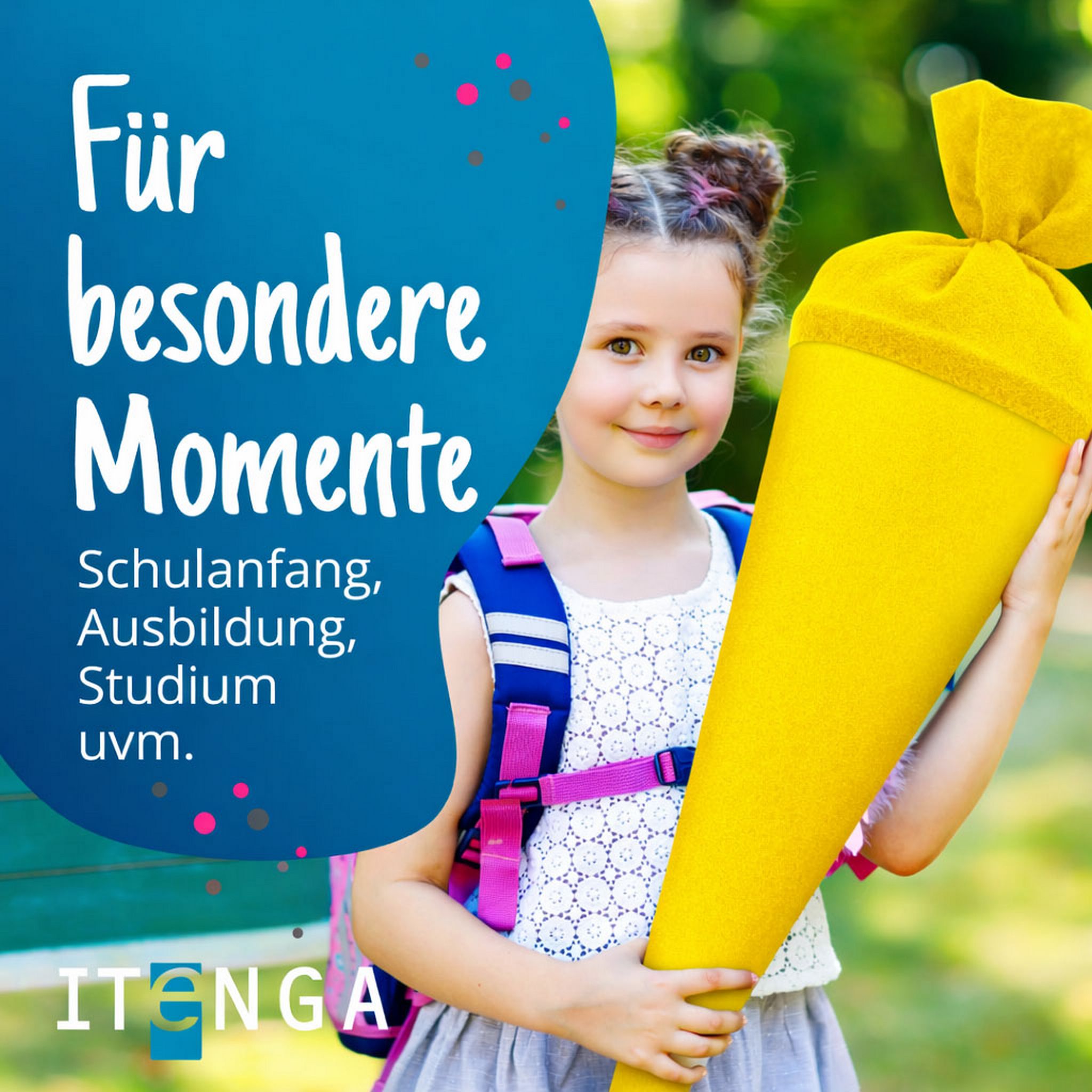 itenga Bastelschult�te 70cm rund mit Filzverschluss GELB