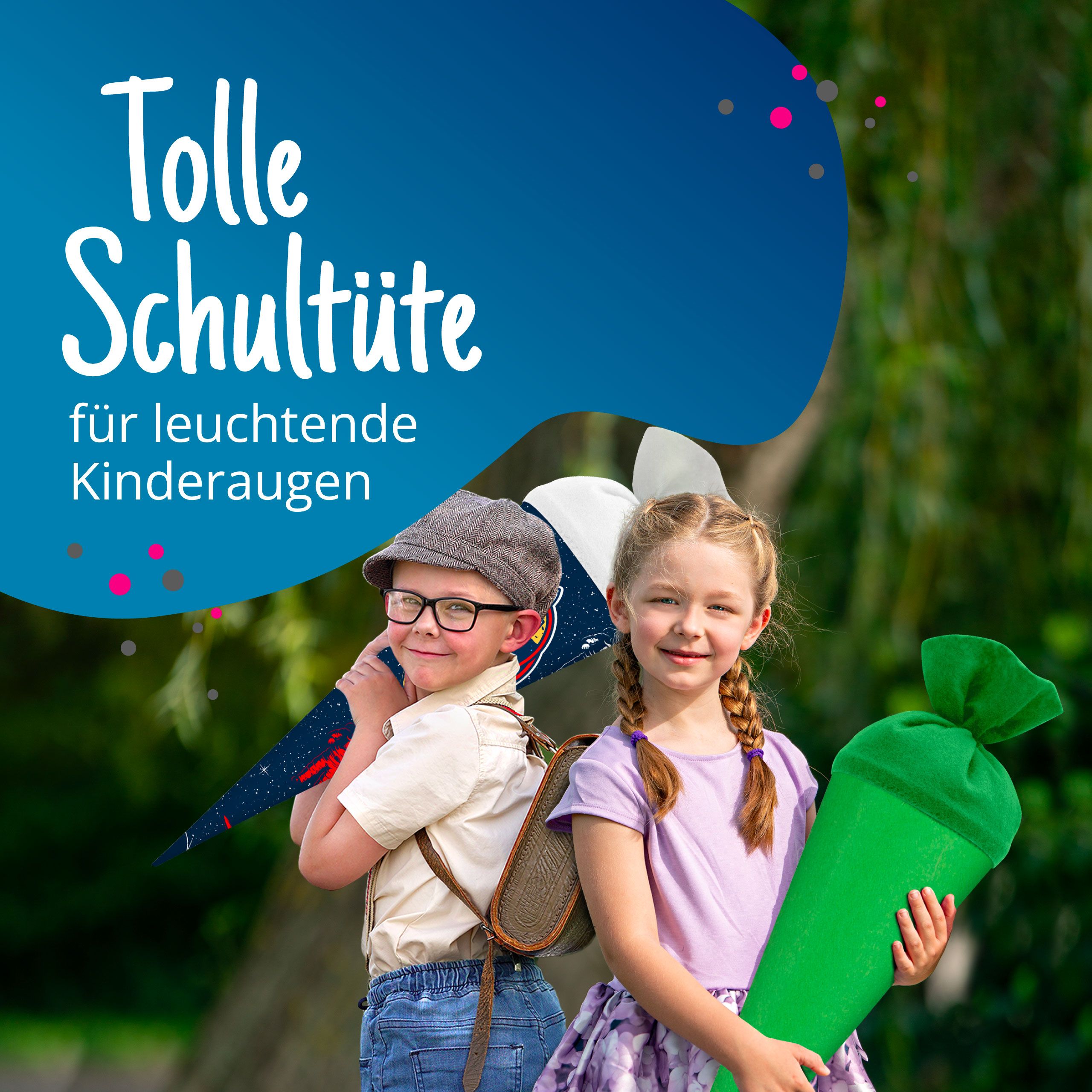 itenga Bastelschult�te 70cm rund mit Filzverschluss GR�N