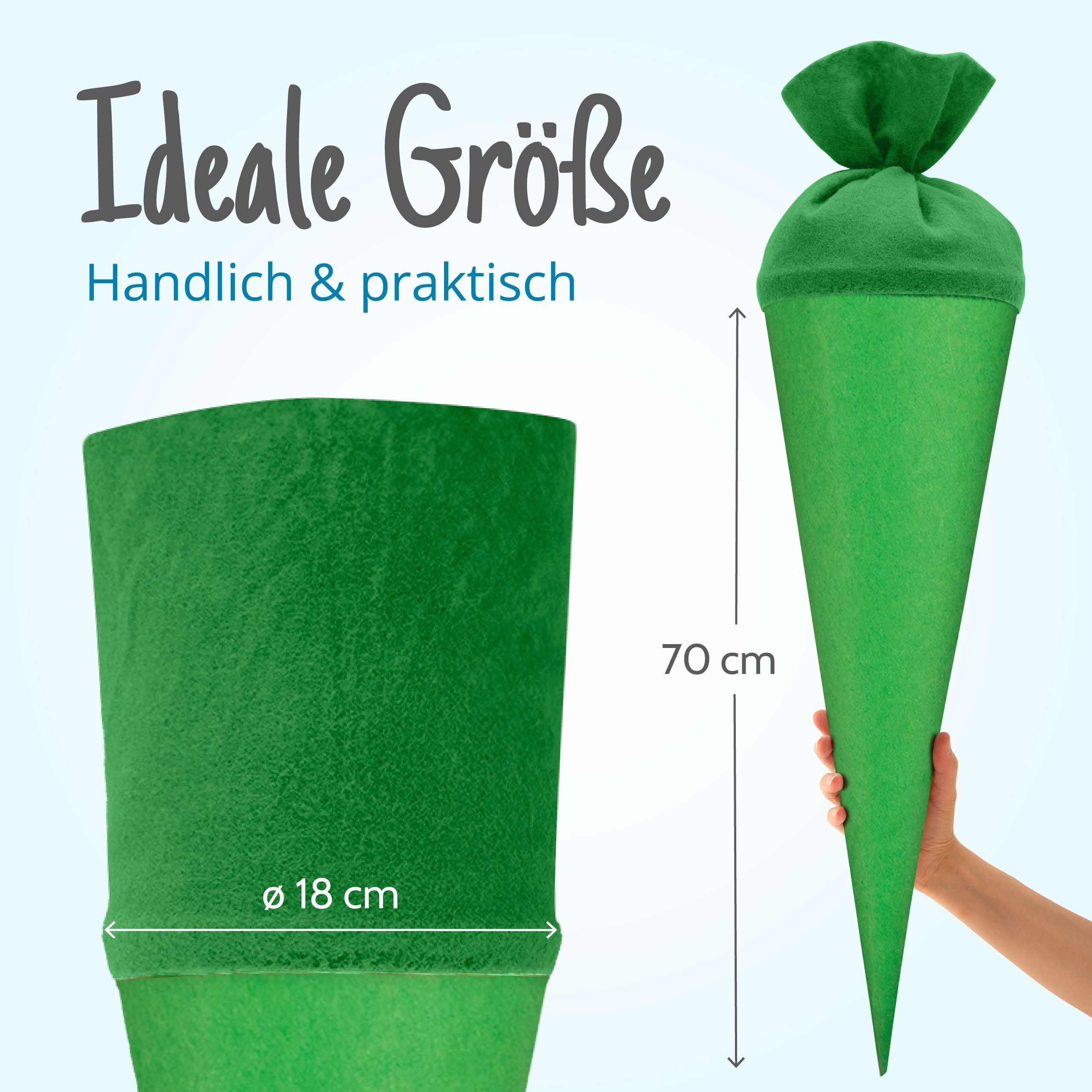 itenga Bastelschult�te 70cm rund mit Filzverschluss GR�N
