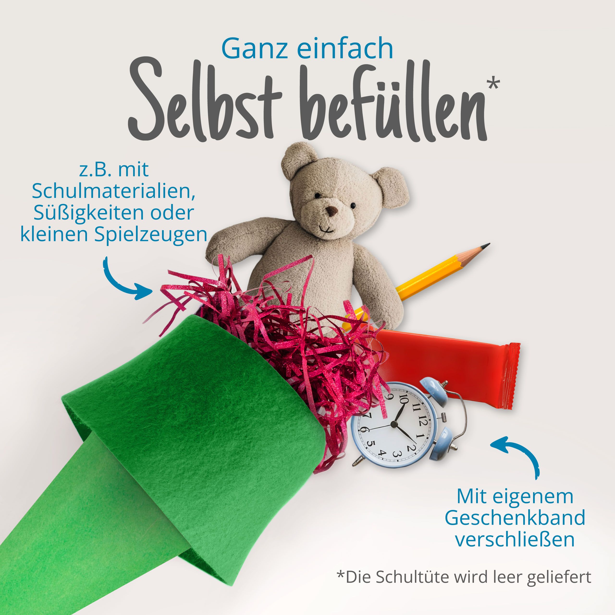 itenga Bastelschult�te 70cm rund mit Filzverschluss GR�N