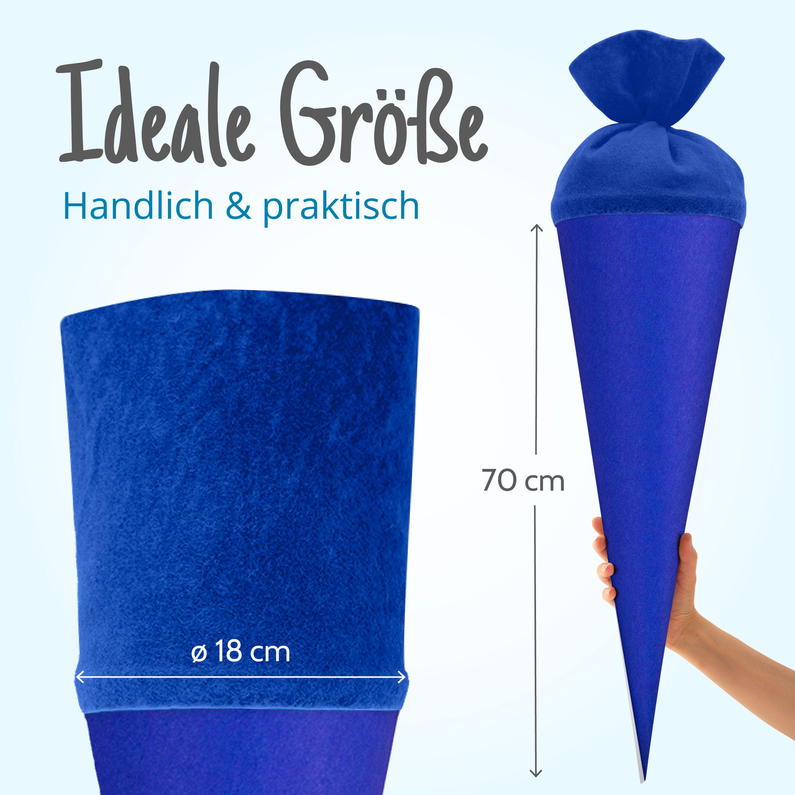 itenga Bastelschult�te 70cm rund mit Filzverschluss BLAU
