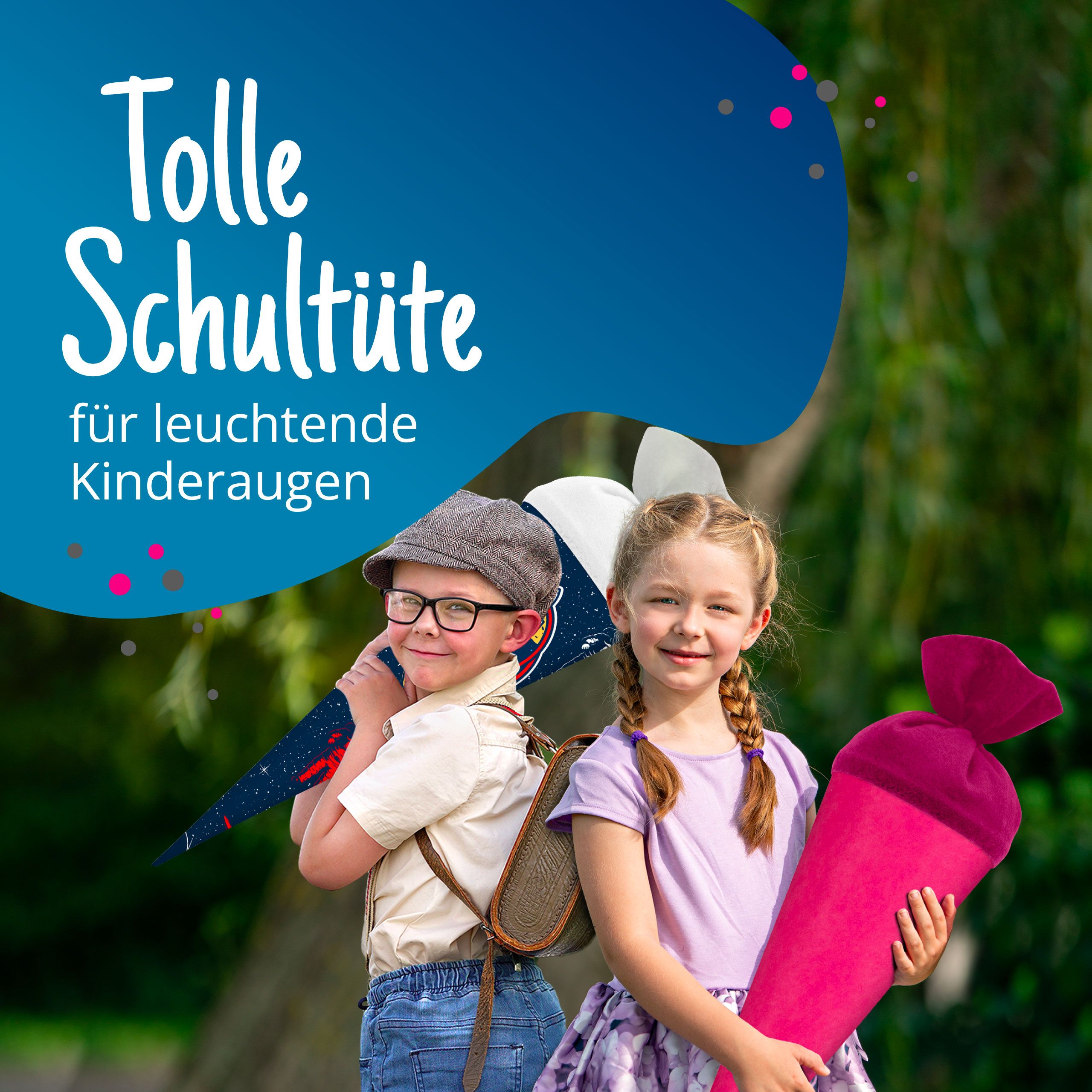 itenga Bastelschult�te 70cm rund mit Filzverschluss PINK