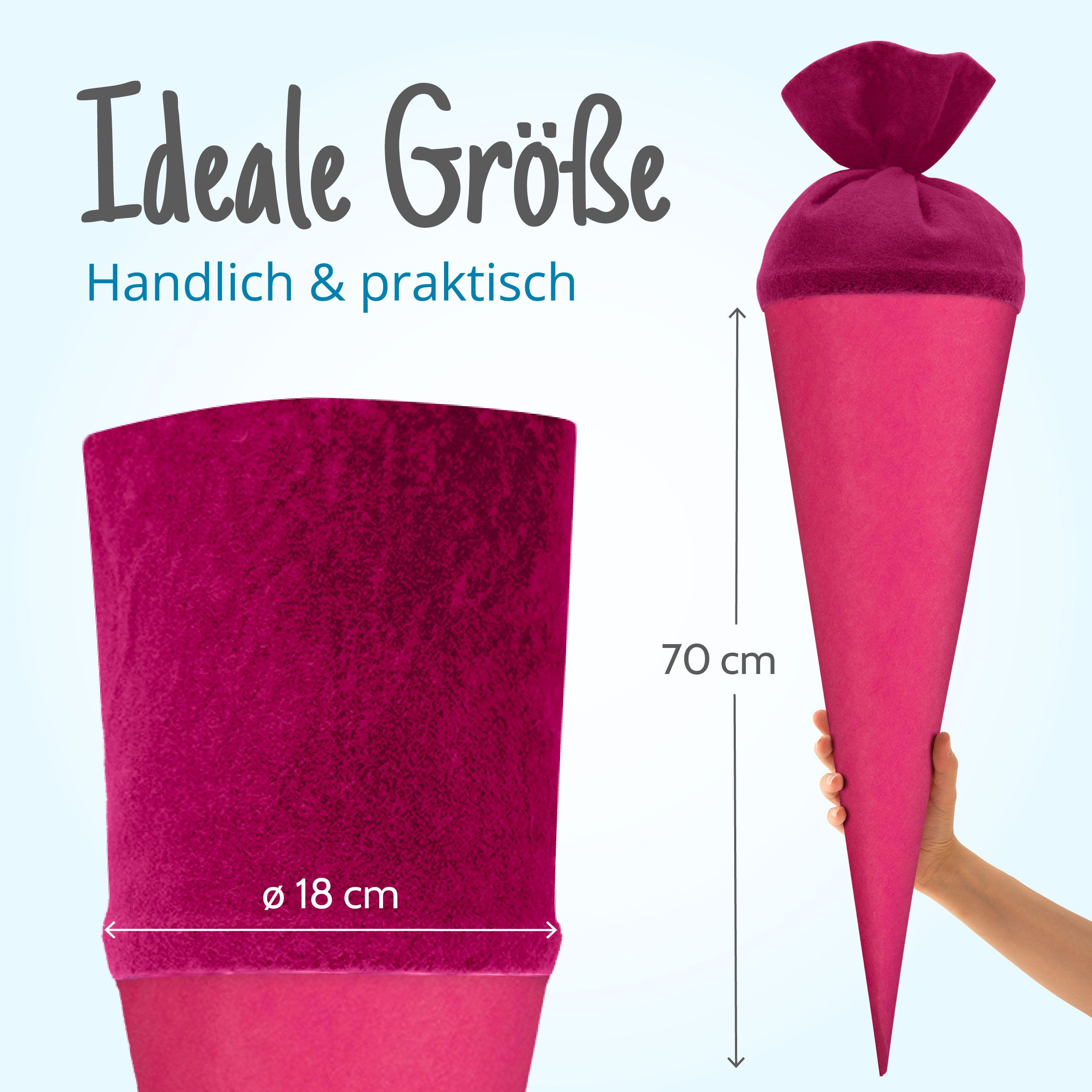 itenga Bastelschult�te 70cm rund mit Filzverschluss PINK
