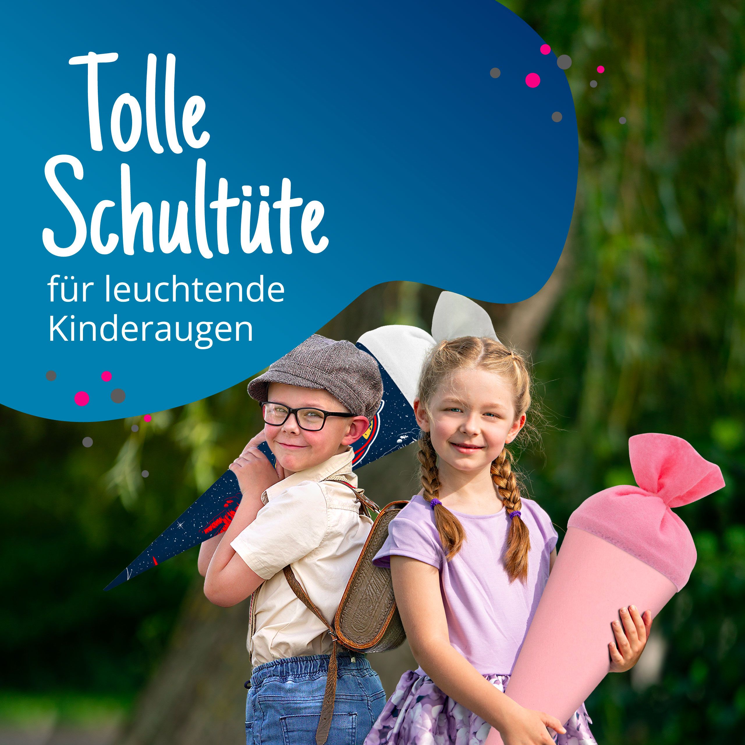 itenga Bastelschult�te 70cm rund mit Filzverschluss ROSA