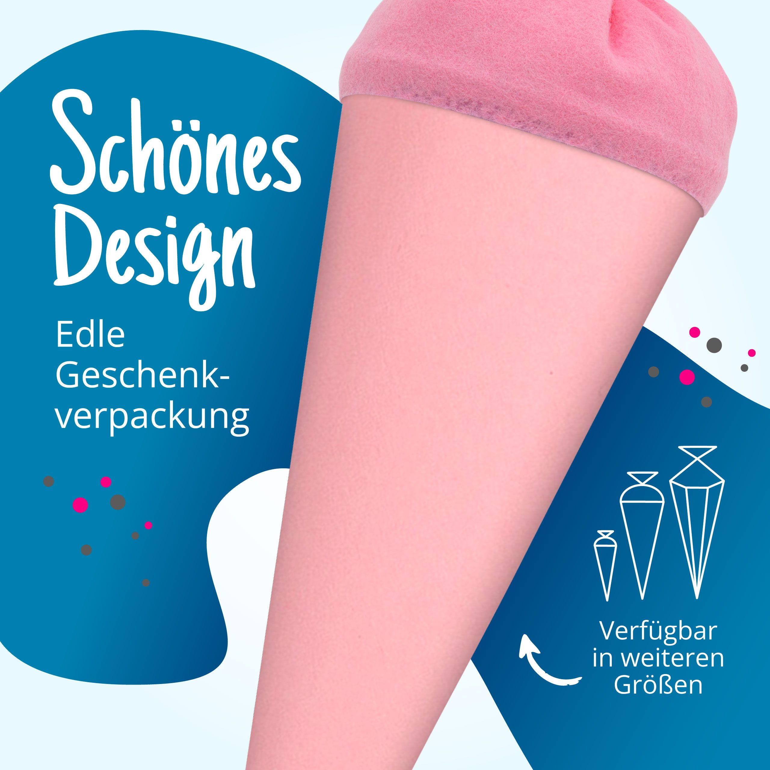 itenga Bastelschult�te 70cm rund mit Filzverschluss ROSA
