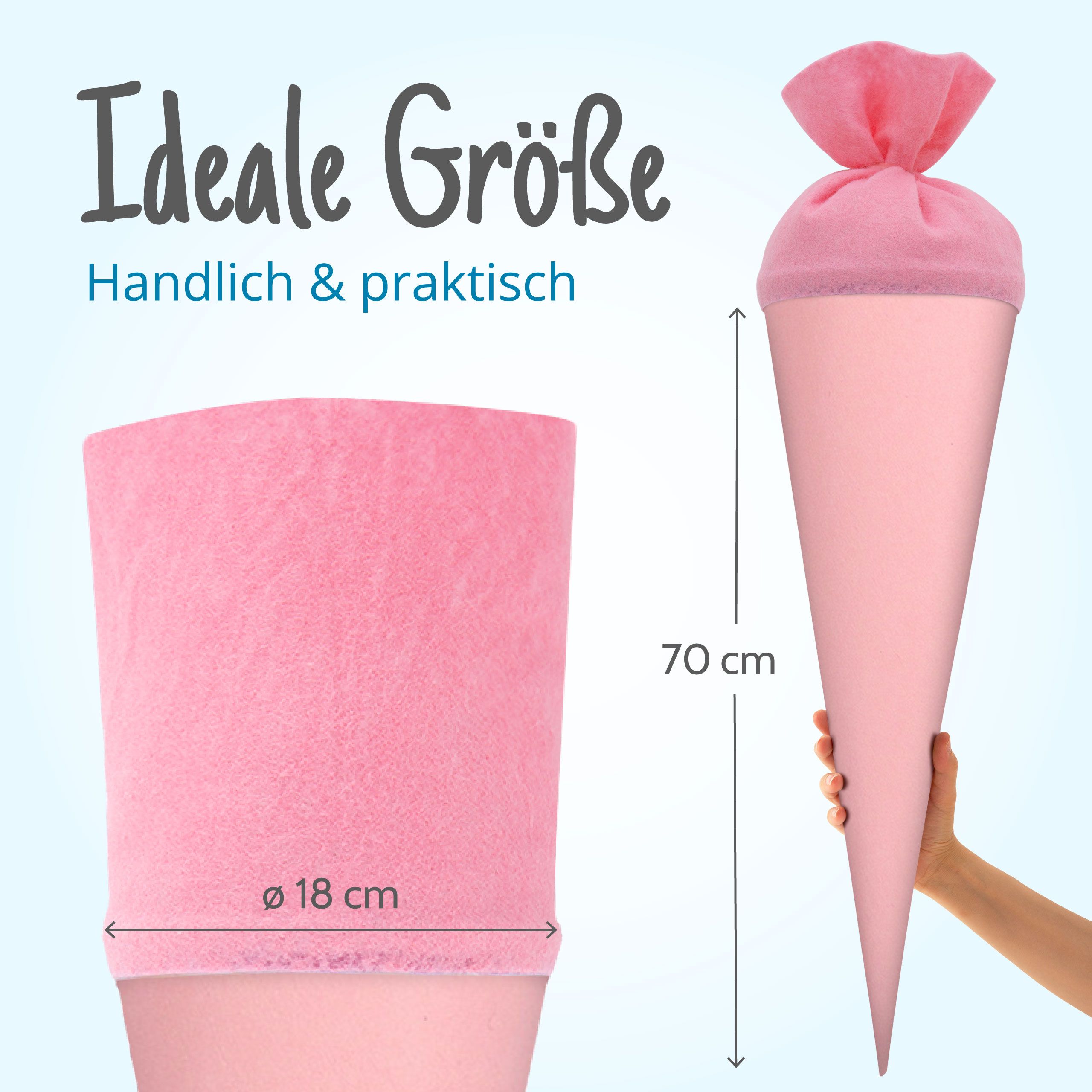 itenga Bastelschult�te 70cm rund mit Filzverschluss ROSA