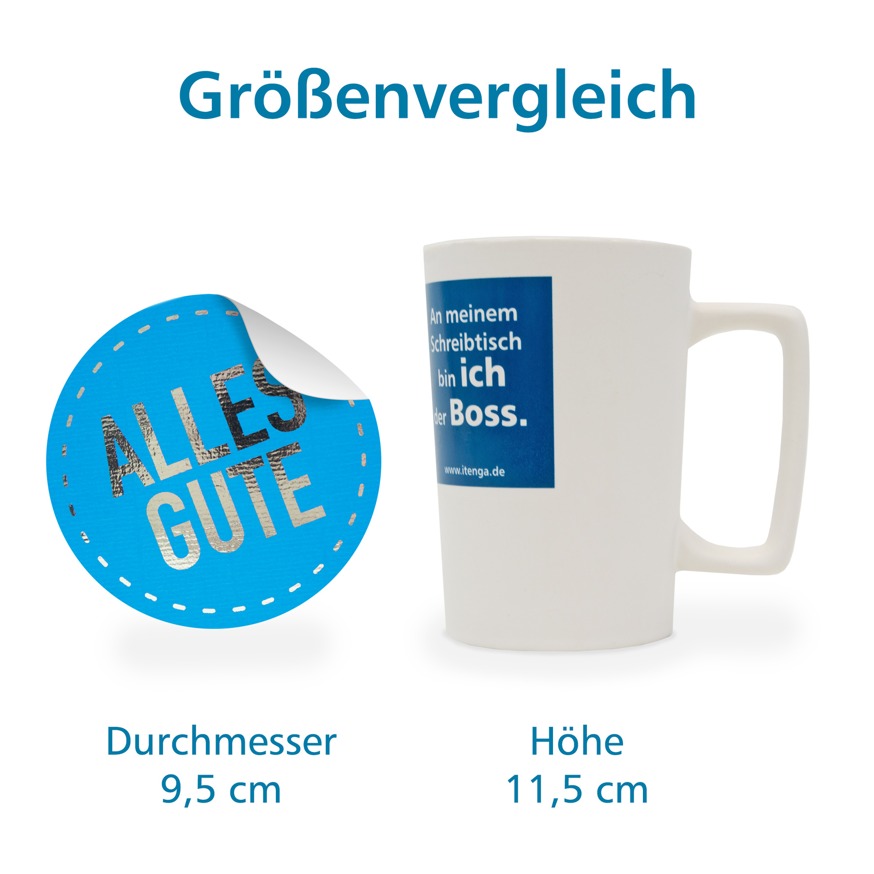 itenga Sticker 10x Alles Gute exklusiv mit Silberfolie G...