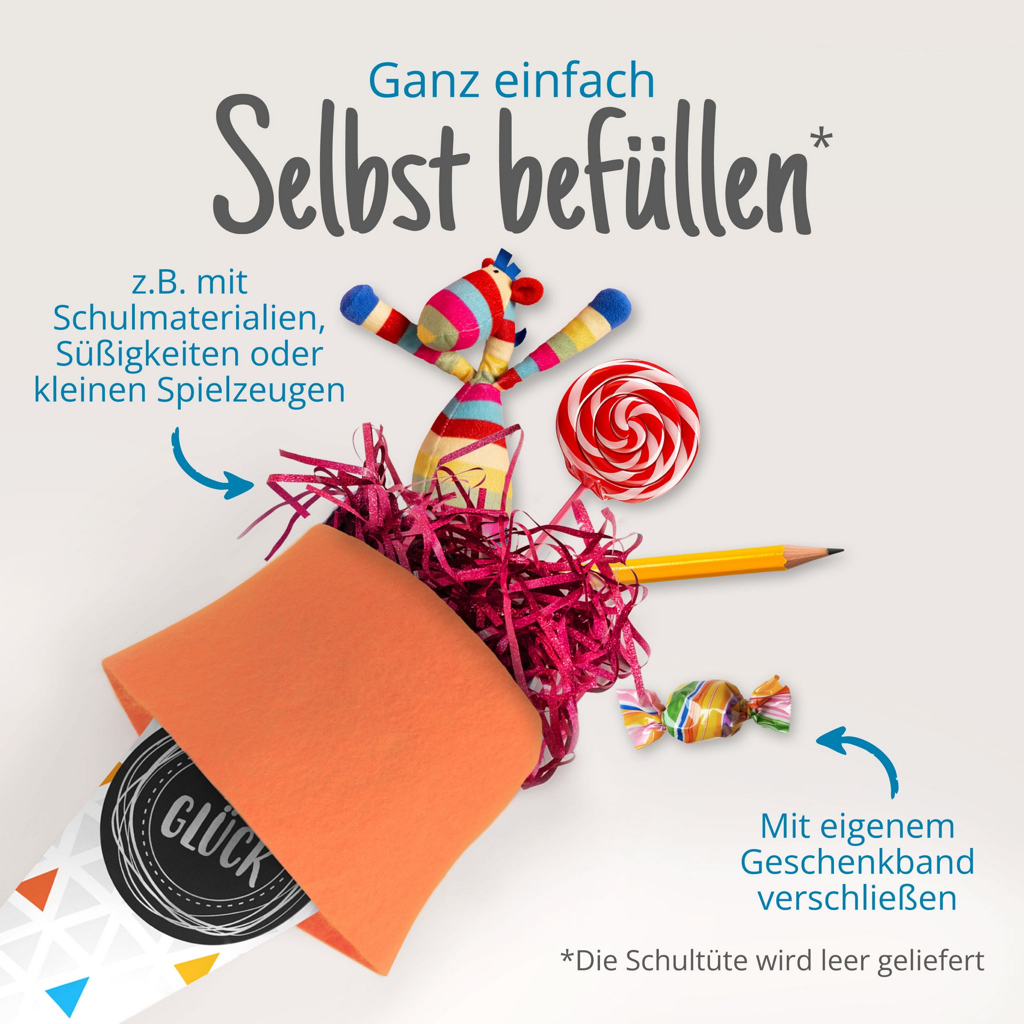 itenga Geschwisterschult�te 35cm Dreiecke VIEL GL�CK Ges...