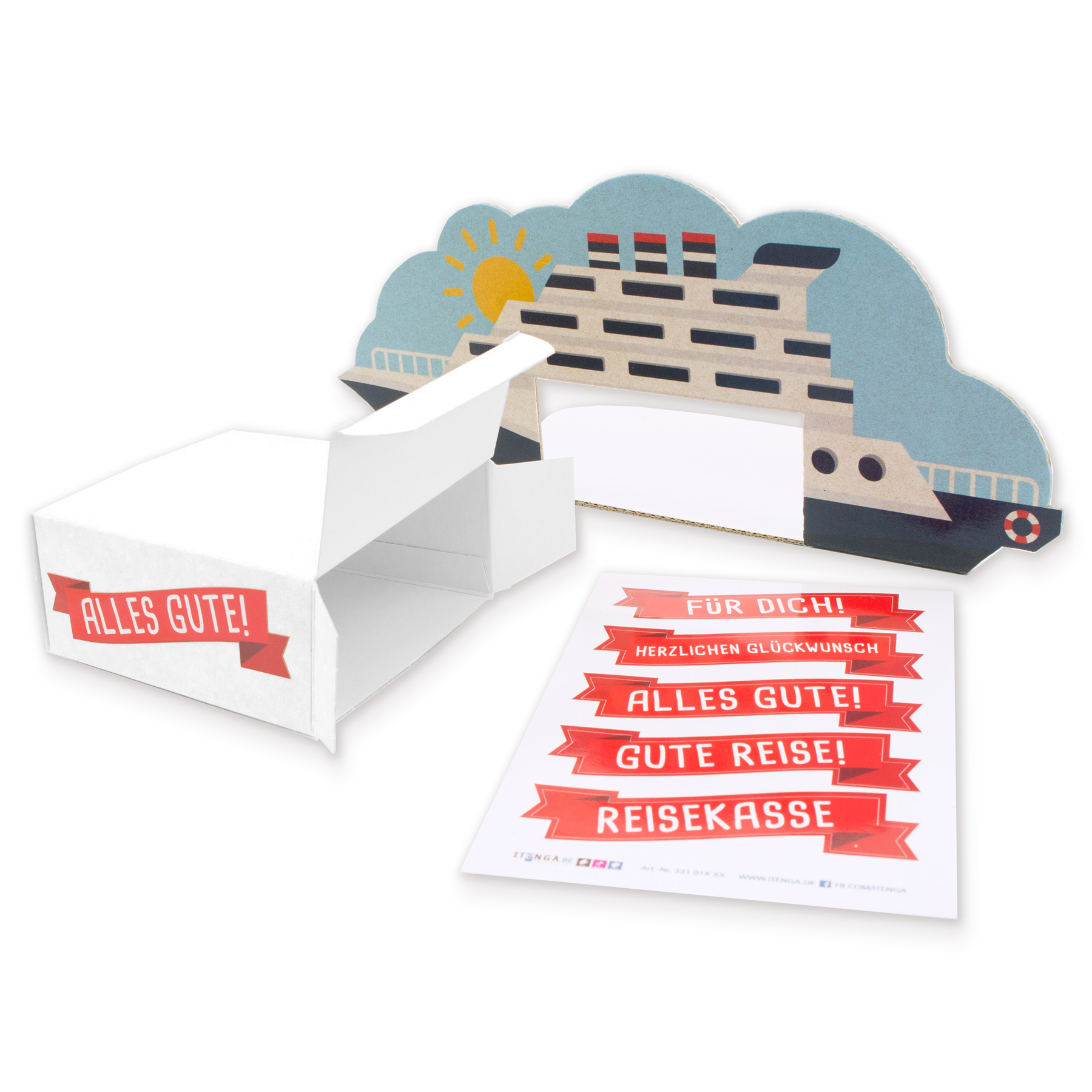 itenga Kreuzfahrtschiff Geldgeschenk Verpackung Gl�ckwun...