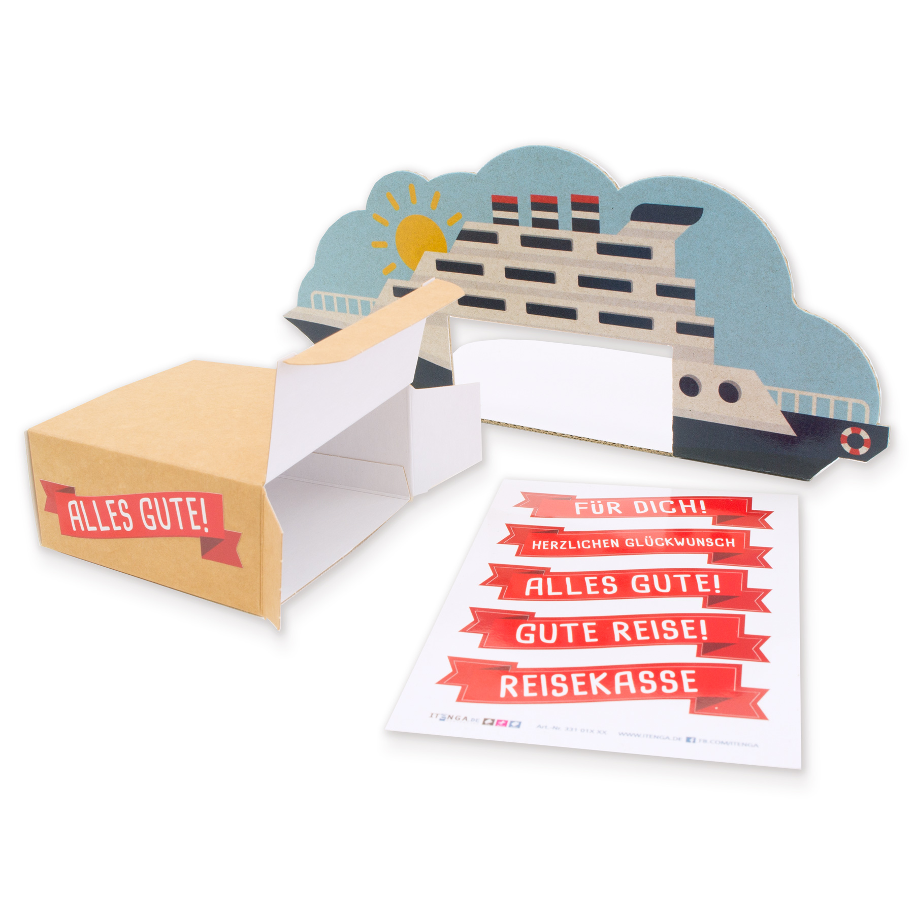 itenga Kreuzfahrtschiff Geldgeschenk Verpackung Gl�ckwun...