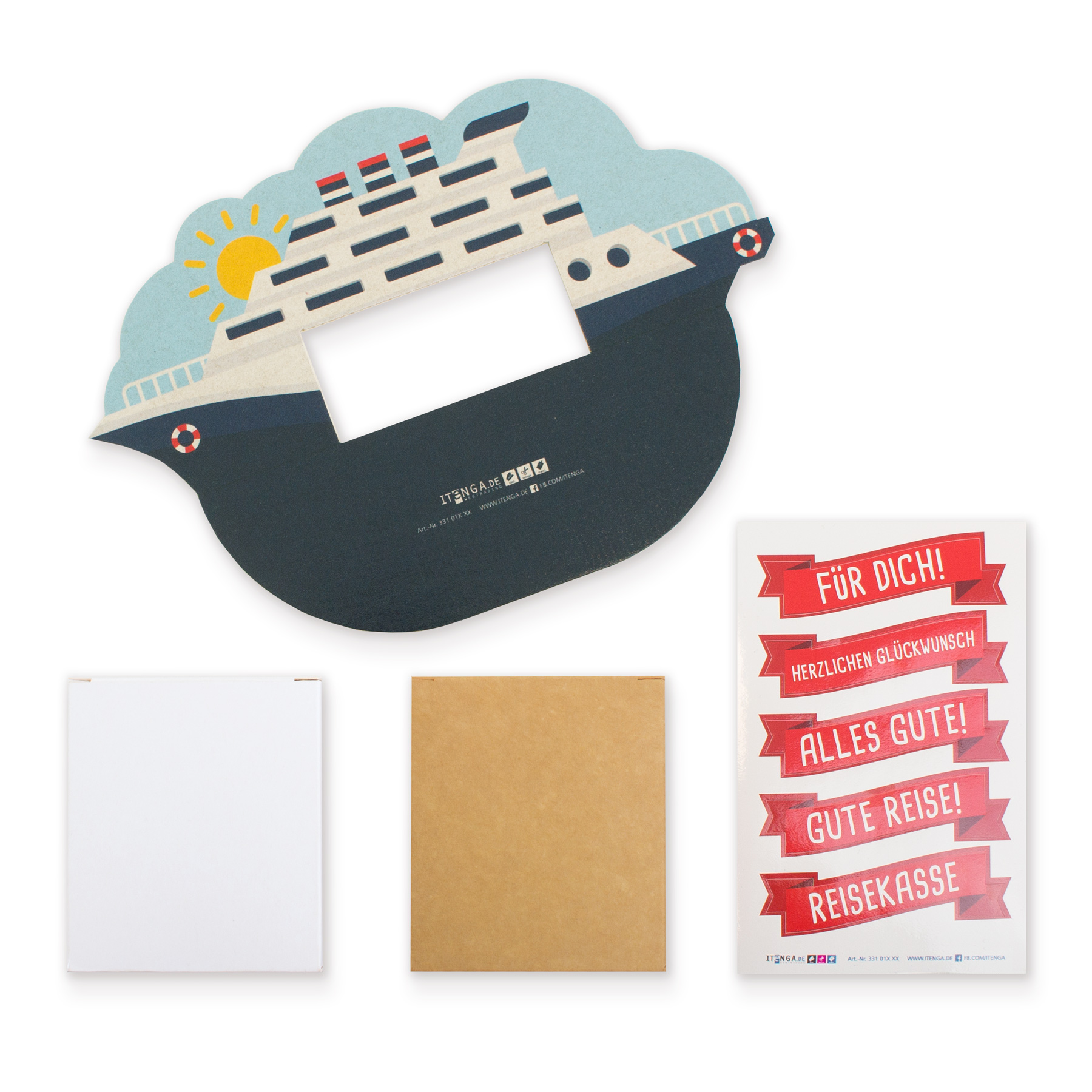 itenga Kreuzfahrtschiff Geldgeschenk Verpackung Gl�ckwun...
