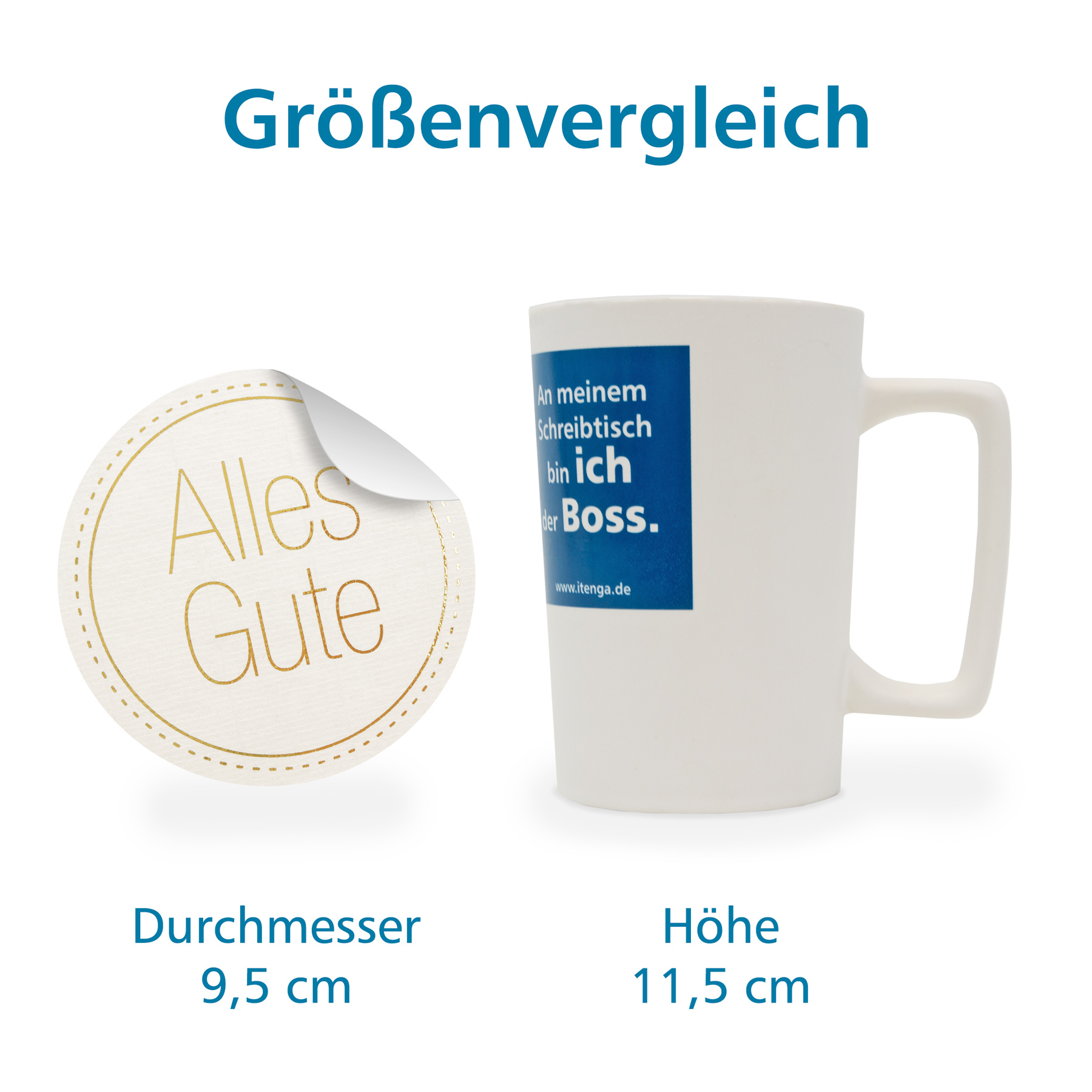 itenga Sticker 10x Alles Gute exklusiv mit Goldfolie Gro...