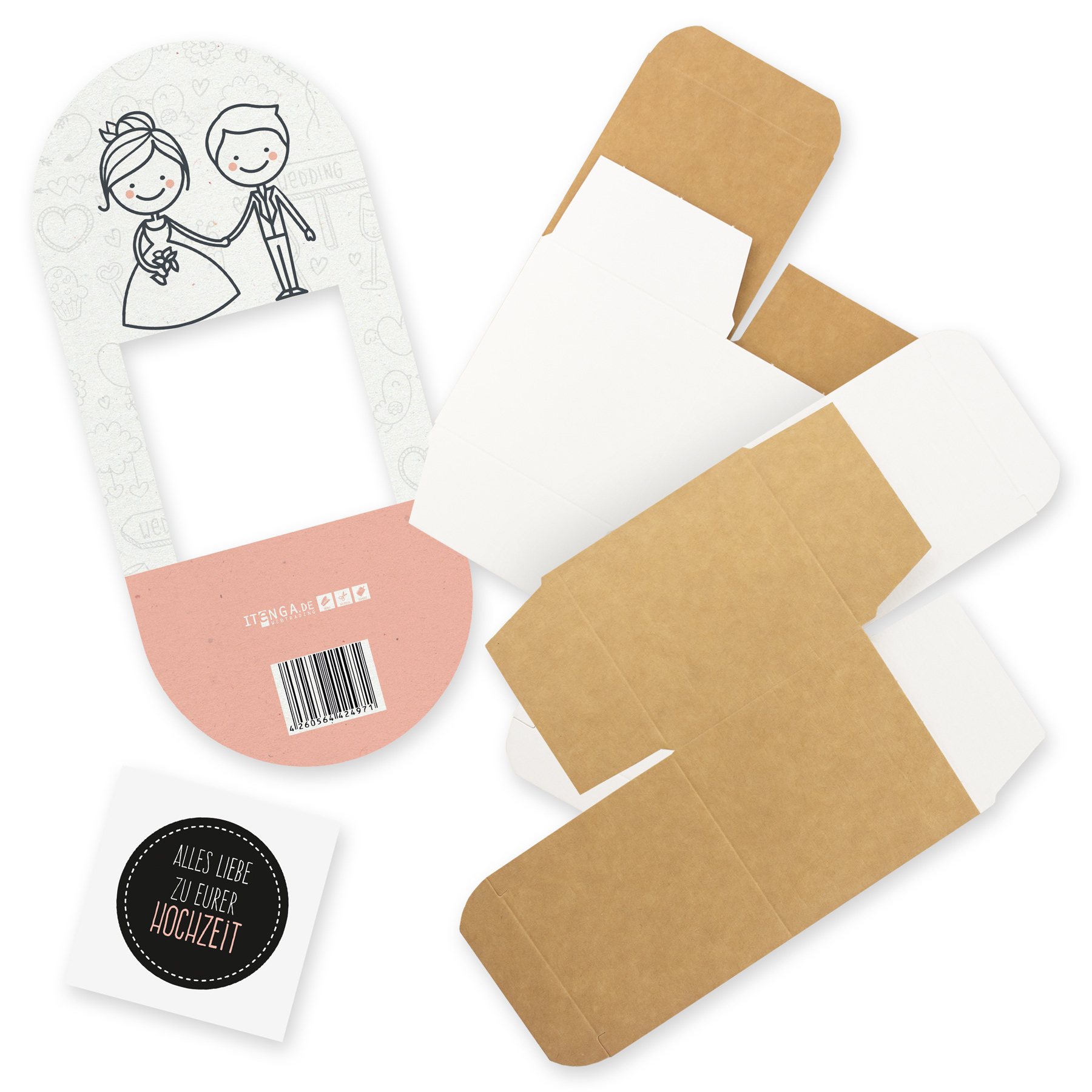 itenga Geldgeschenkverpackung Brautpaar wei�