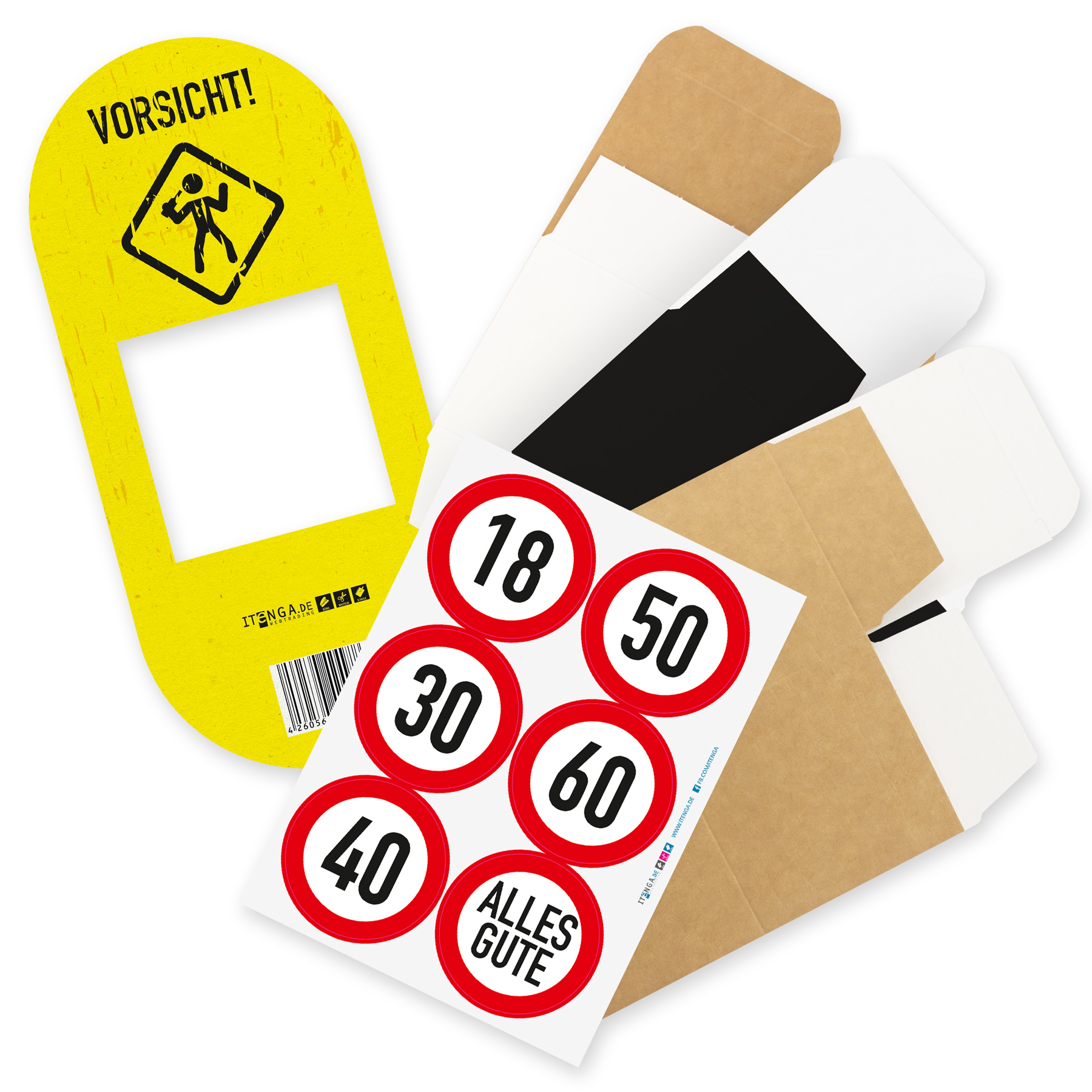 itenga Geldgeschenkverpackung Geburtstag Hinweisschild m...