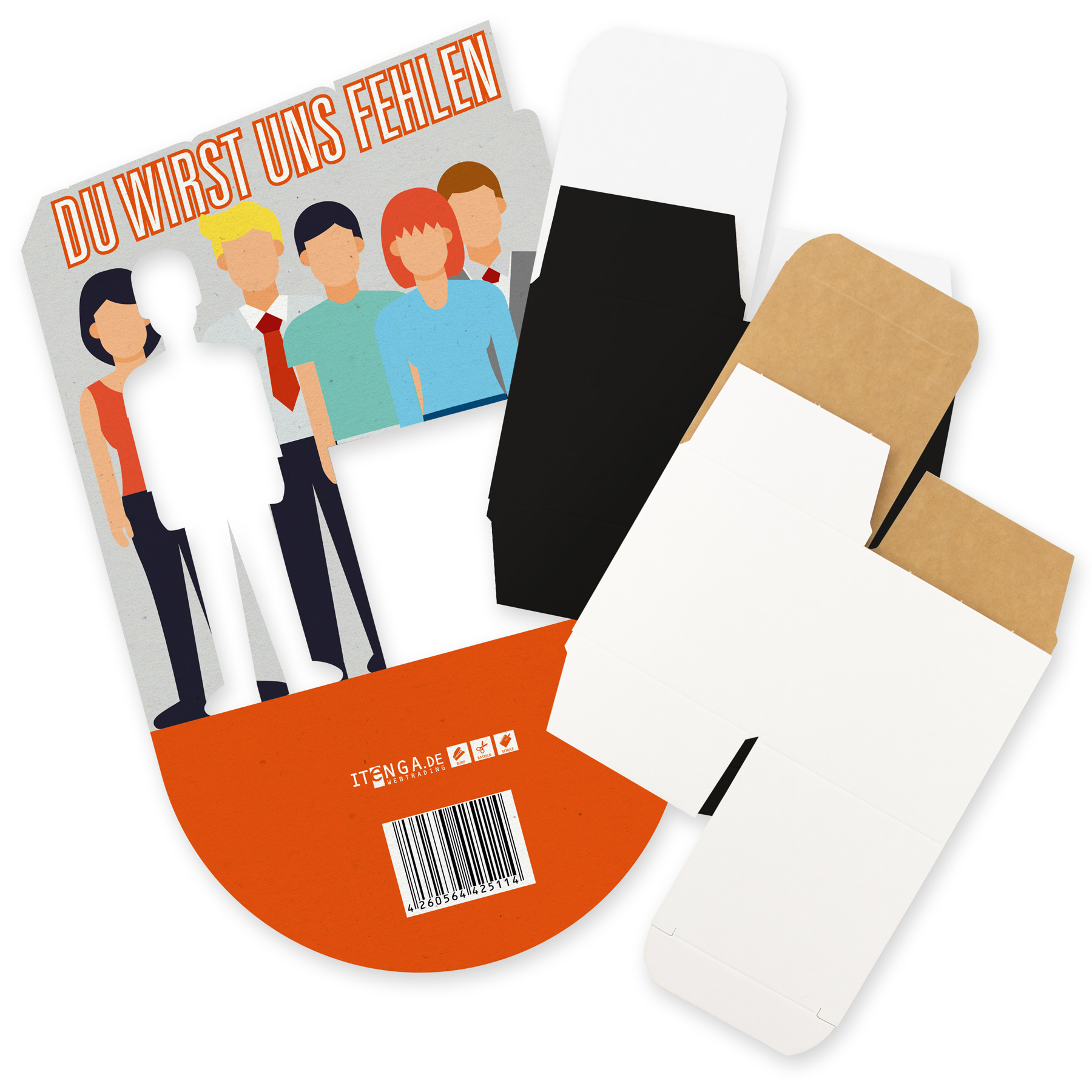 itenga Geldgeschenkverpackung Du wirst uns fehlen Abschied