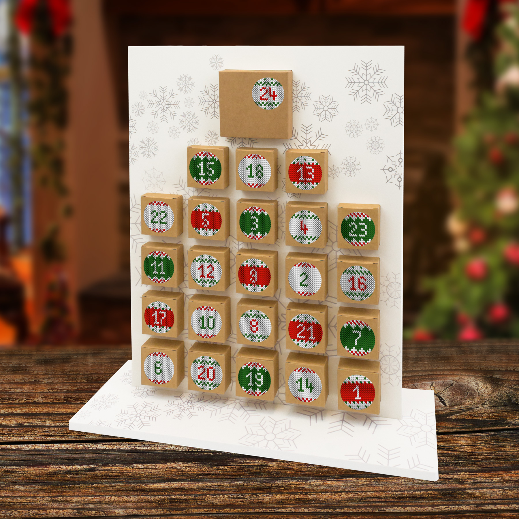 itenga Deluxe Adventskalender "Schneeflocken" zum Aufste...