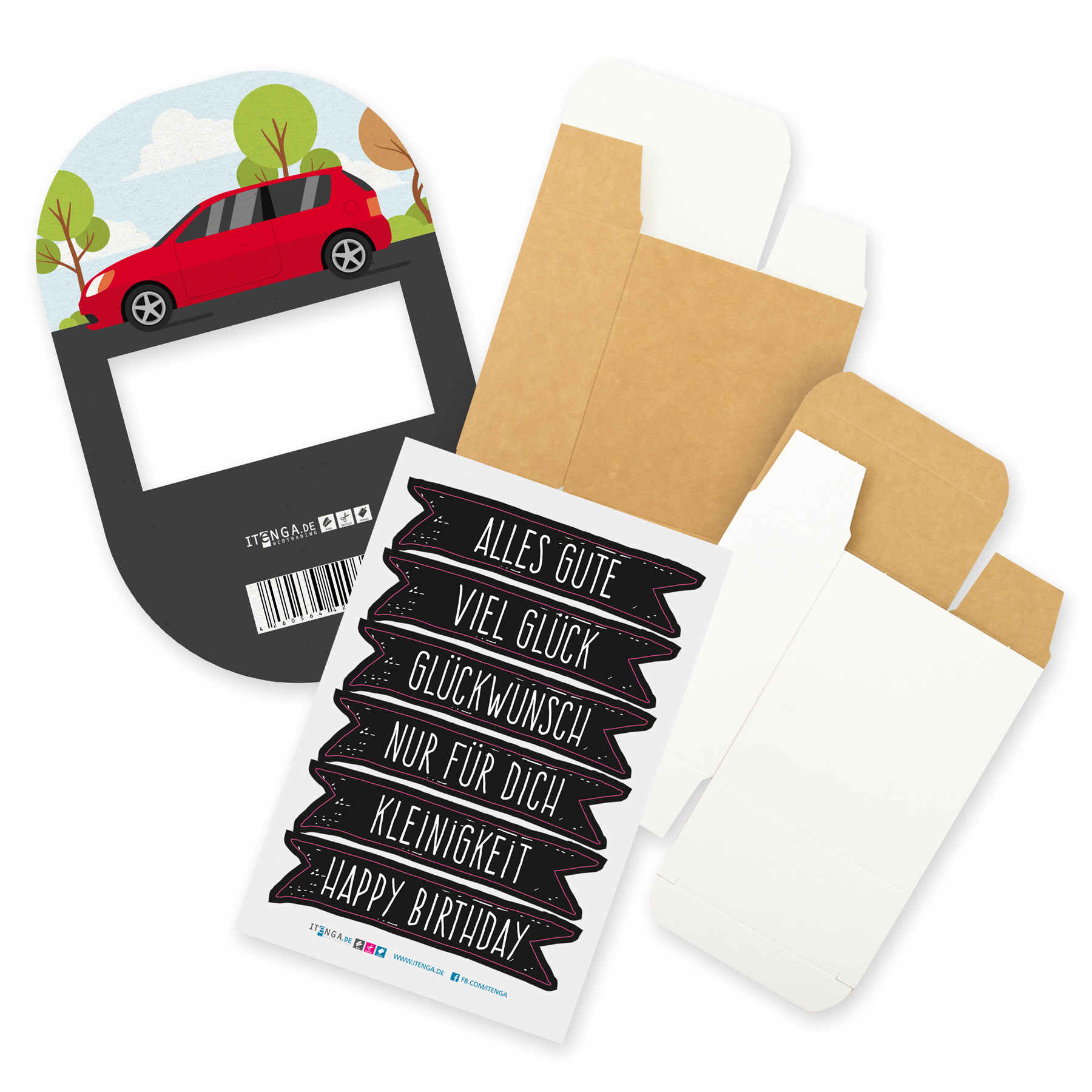 itenga Geldgeschenkverpackung Auto Stra�e (Motiv 44)