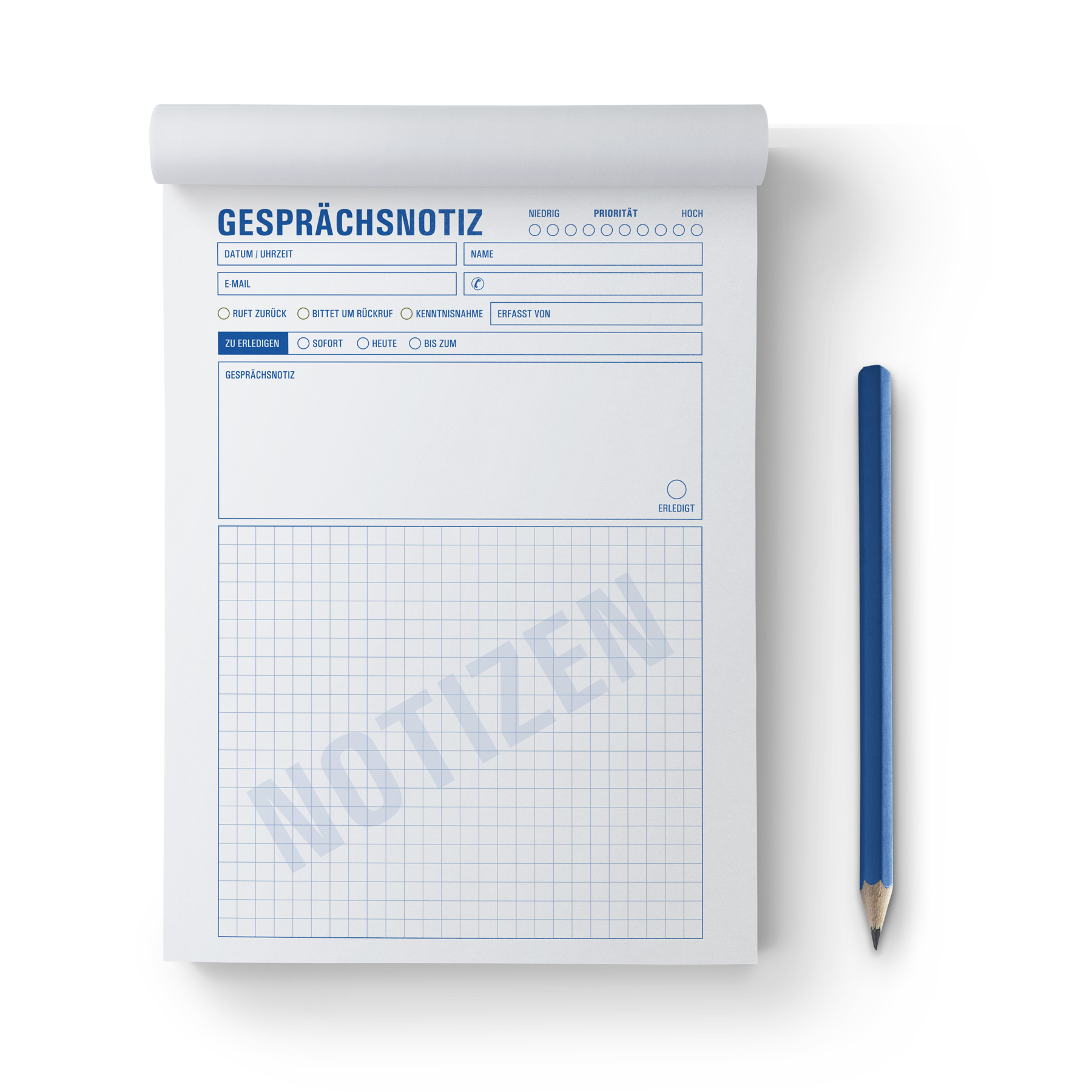 itenga 2x Notizblock Gespr�chsnotizen DIN A5 50 Blatt