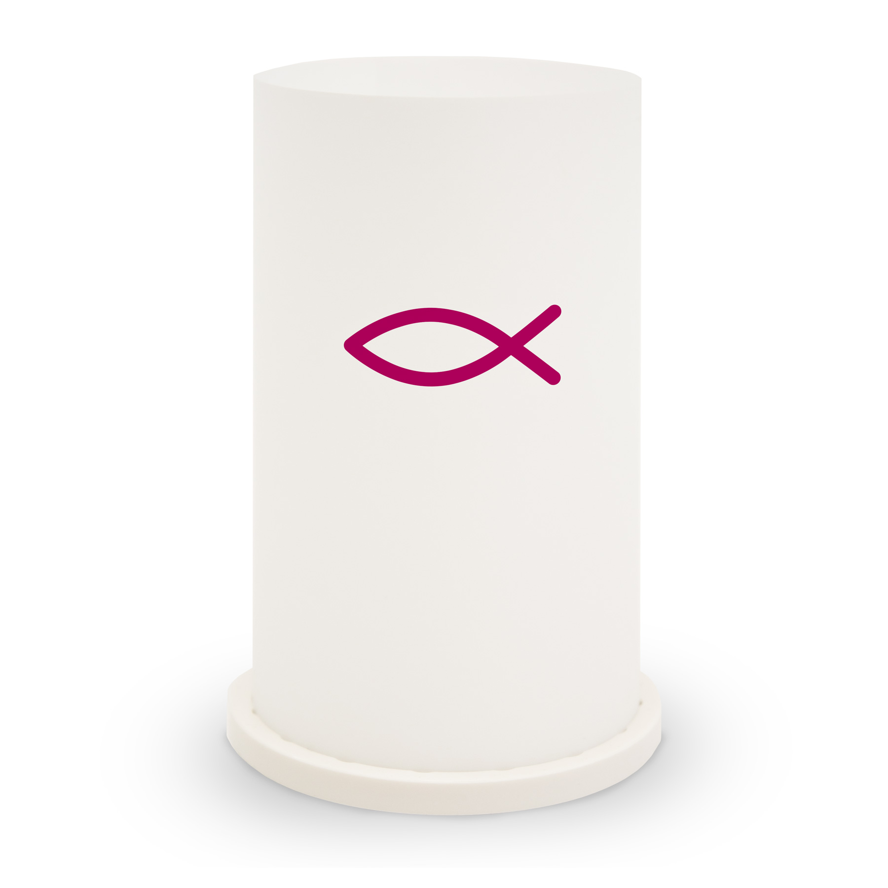 itenga Windlicht "Fisch pink" f�r Kommunion Konfirmation...
