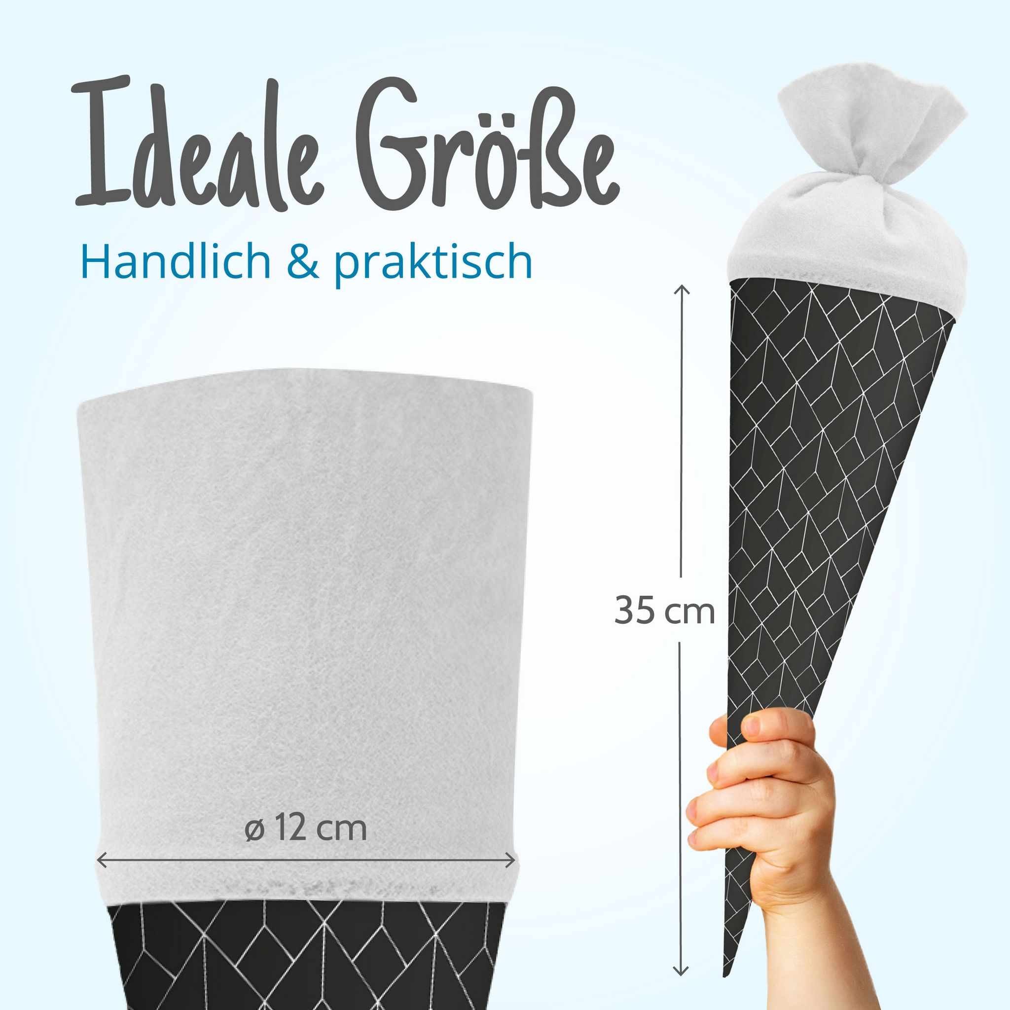 itenga Geschwister Schult�te 35cm "Muster abstrakt" schw...