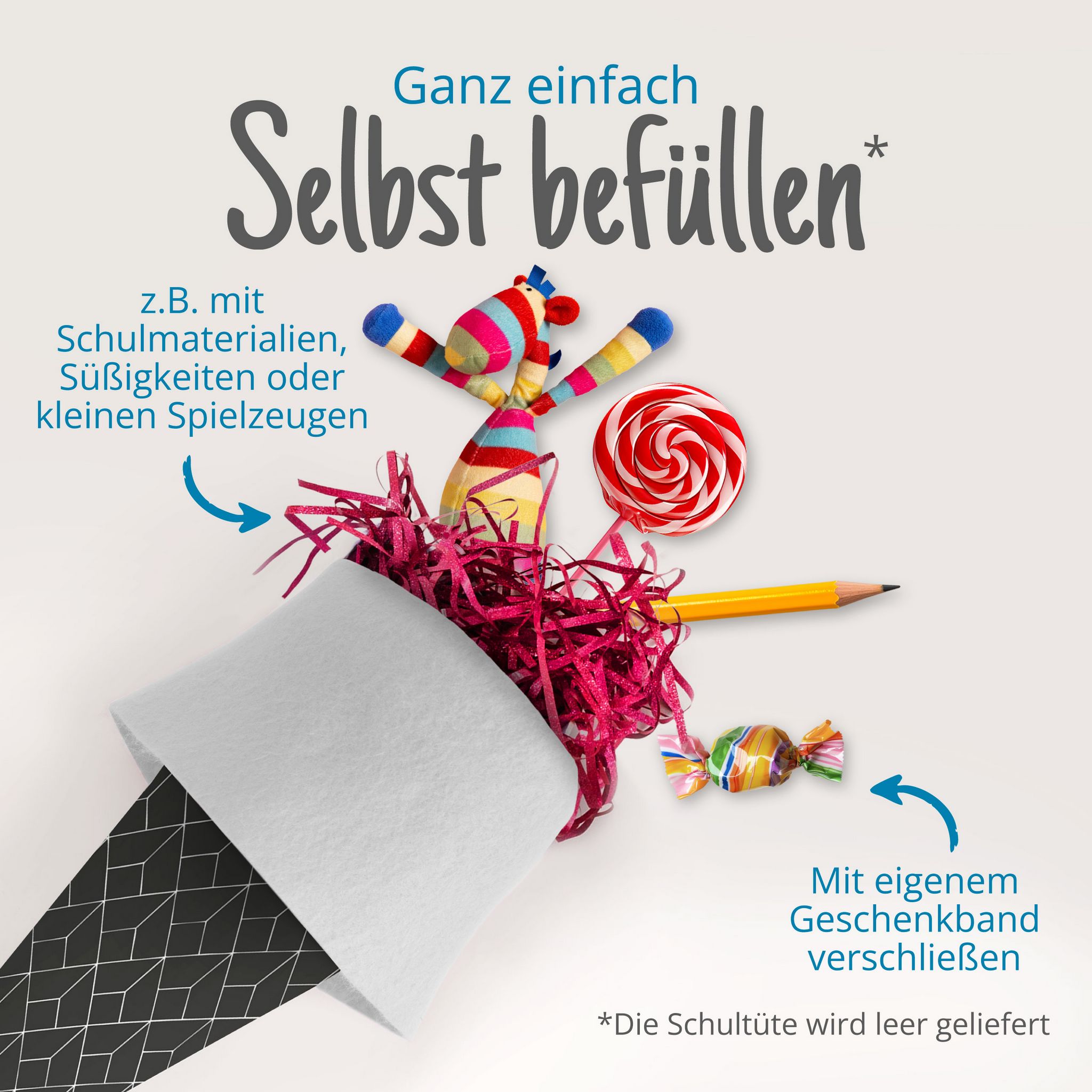 itenga Geschwister Schult�te 35cm "Muster abstrakt" schw...