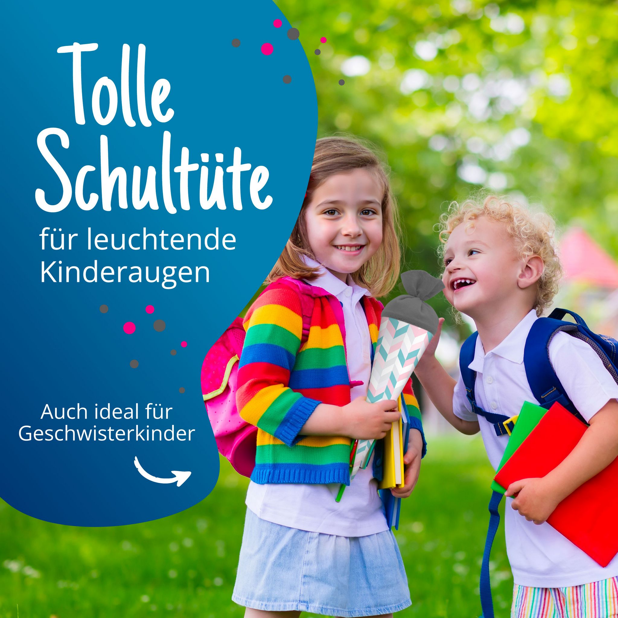 itenga Geschwister Schult�te 35cm "Muster Streifen" Past...