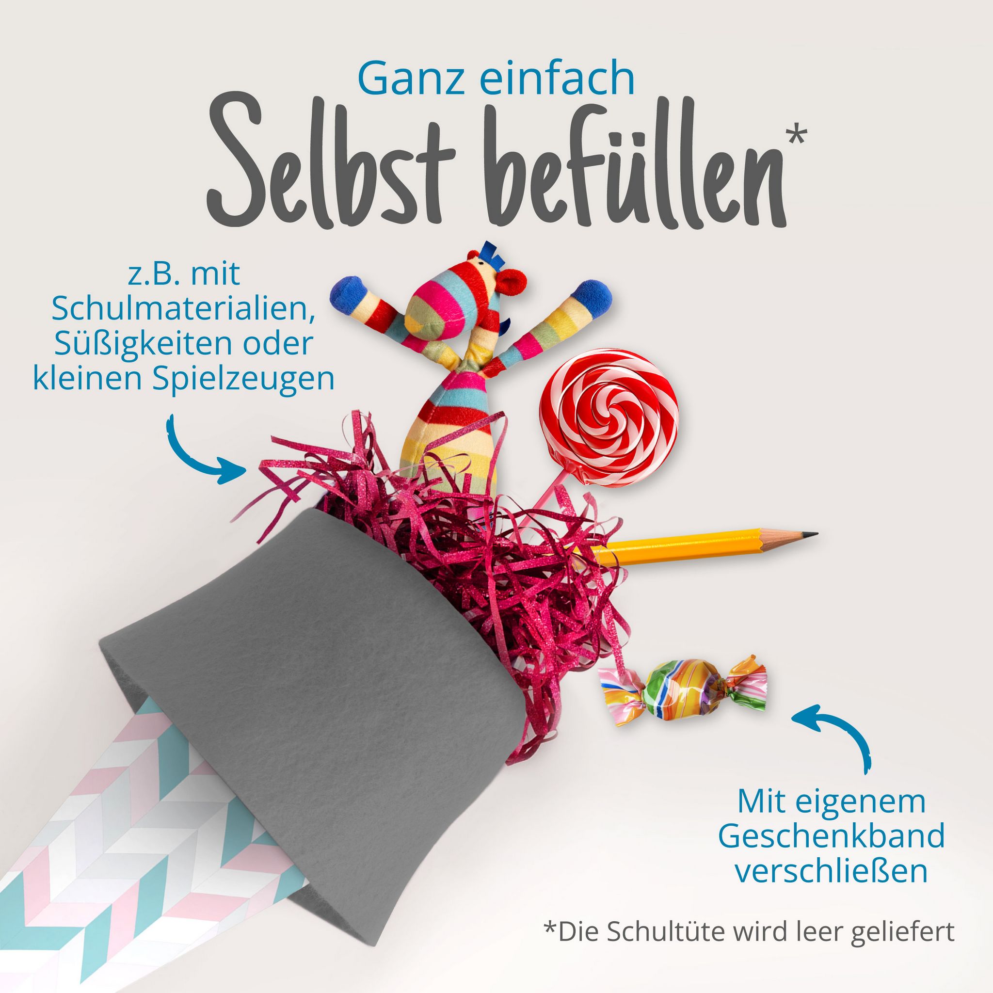 itenga Geschwister Schult�te 35cm "Muster Streifen" Past...