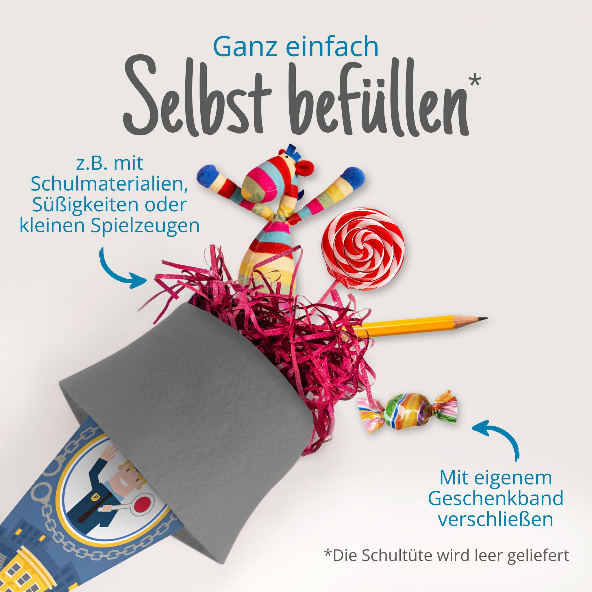 itenga Geschwister Schult�te 35cm "Polizei"