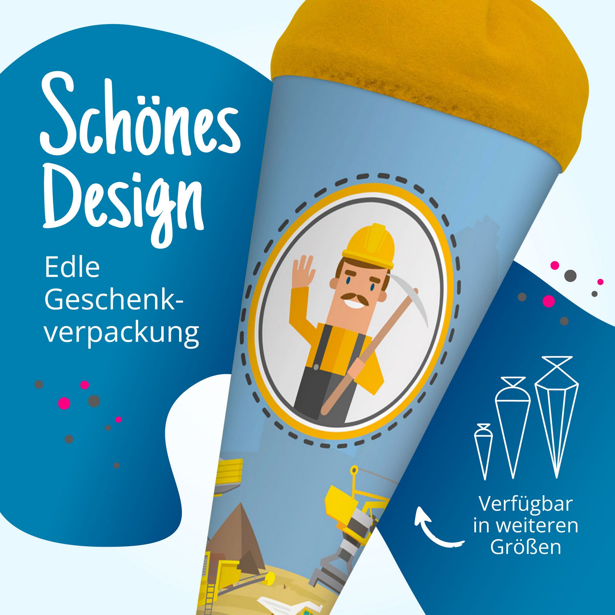 itenga Geschwister Schult�te 35cm "Baustelle Bagger Kran"